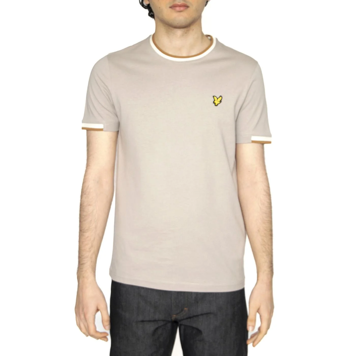 Half Tipped T-Shirt Pale Grey - Maglietta Girocollo Uomo Grigia Uomo LYLE & SCOTT - Image 2