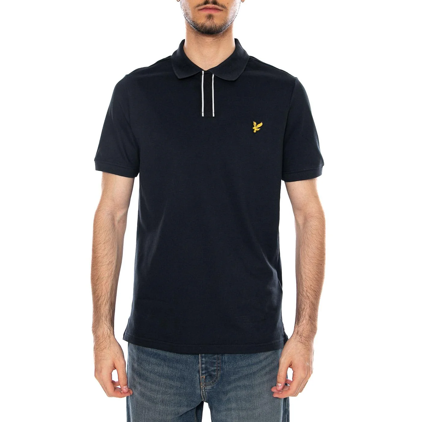 PLACKET TIPPED POLO SHIRT DARK NAVY - Polo Uomo Blu  Uomo LYLE & SCOTT - Image 2