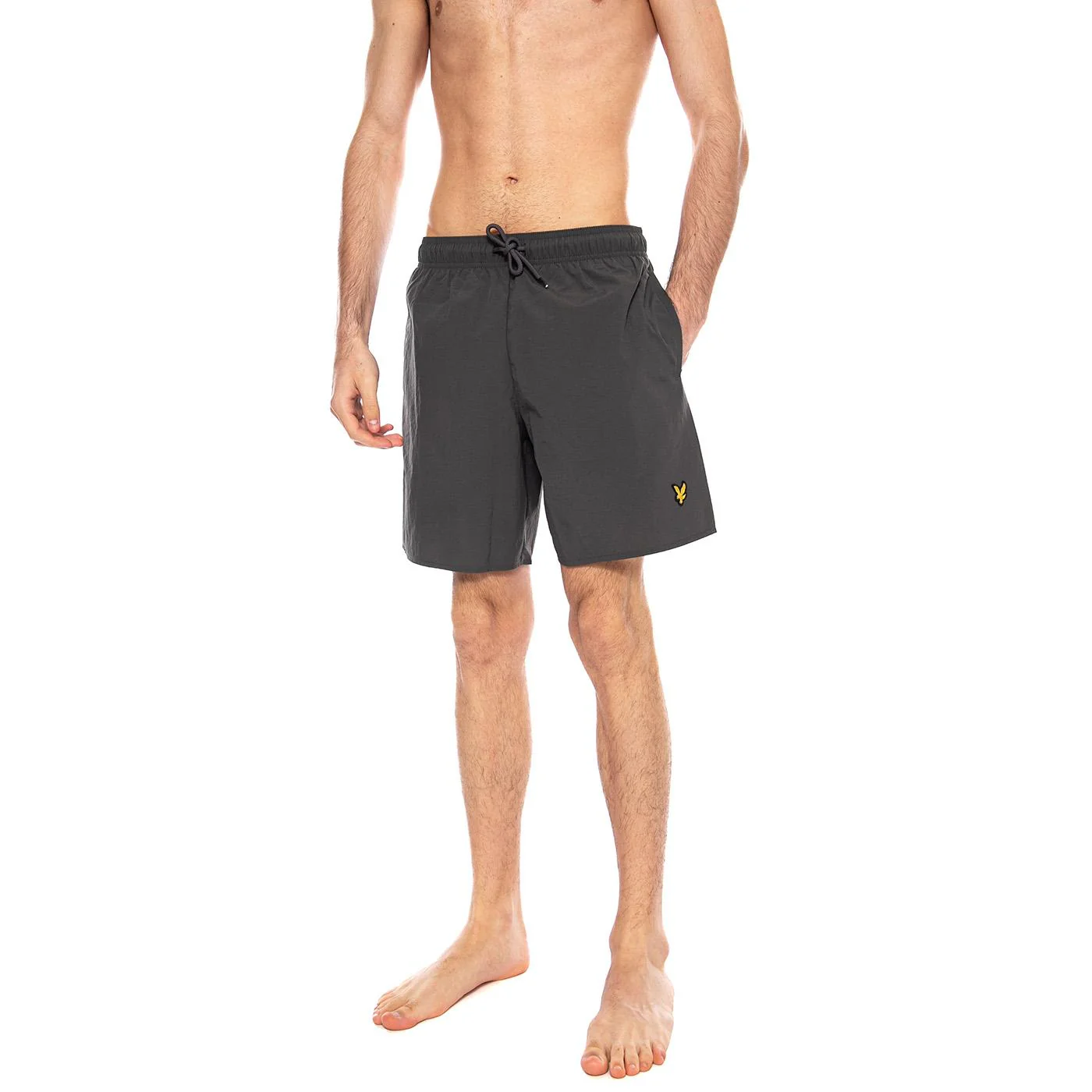 Plain Swim Short Gunmetal - Costume da Bagno Uomo Grigio Uomo LYLE & SCOTT