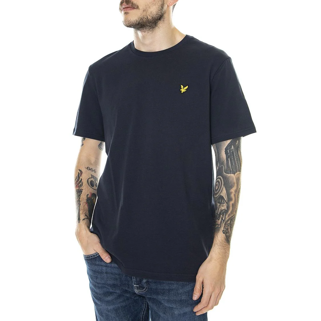 Plain T-Shirt Dark Navy / Black - Maglietta Girocollo Uomo LYLE & SCOTT - Image 2
