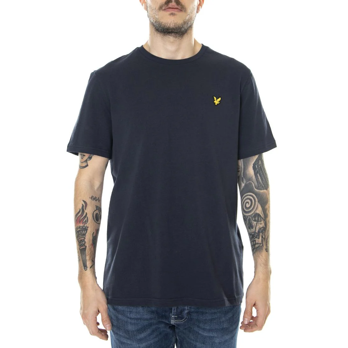 Plain T-Shirt Dark Navy / Black - Maglietta Girocollo Uomo LYLE & SCOTT - Image 4