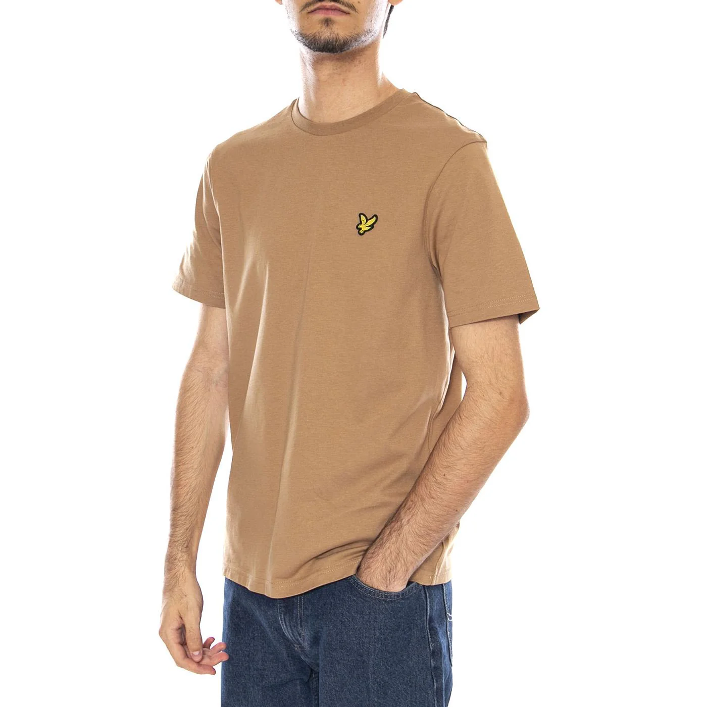 Plain T-Shirt Tigers Eye - Maglietta Girocollo Uomo Marrone Uomo LYLE & SCOTT