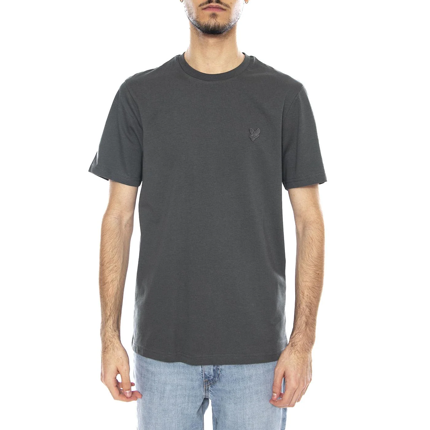 Tonal Eagle Plain T-Shirt Black Water - Maglietta Girocollo Uomo Verde Uomo LYLE & SCOTT - Image 2