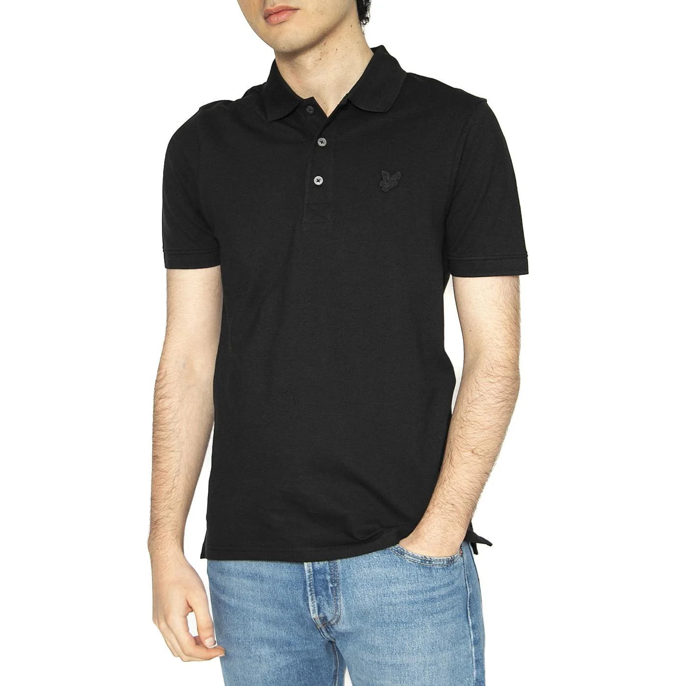 Tonal Eagle Polo Shirt Jet Black - Polo Uomo Nera Uomo LYLE & SCOTT