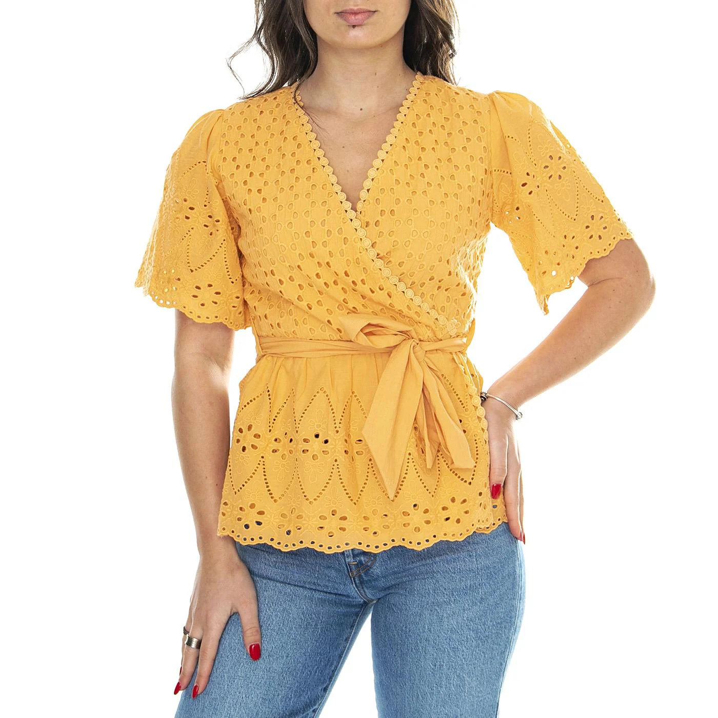 Blouse Orange - Top Donna Arancione Donna MD'M