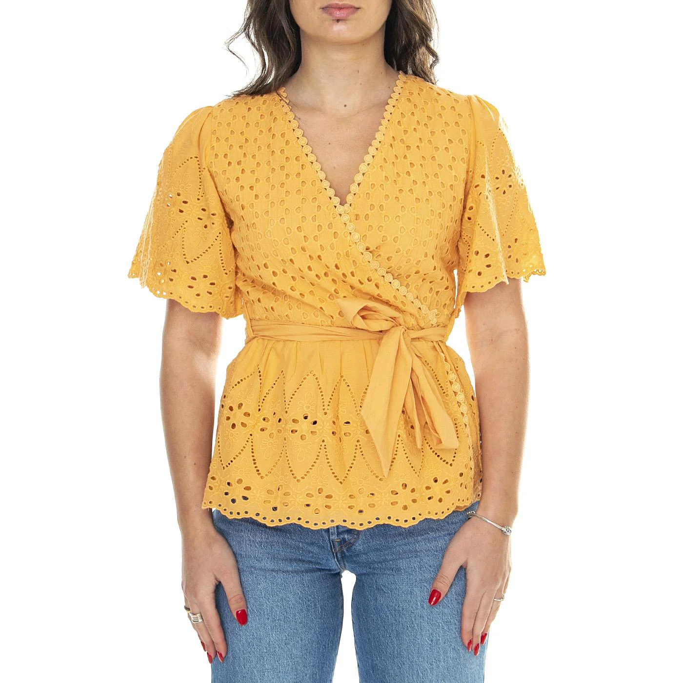 Blouse Orange - Top Donna Arancione Donna MD'M - Image 2