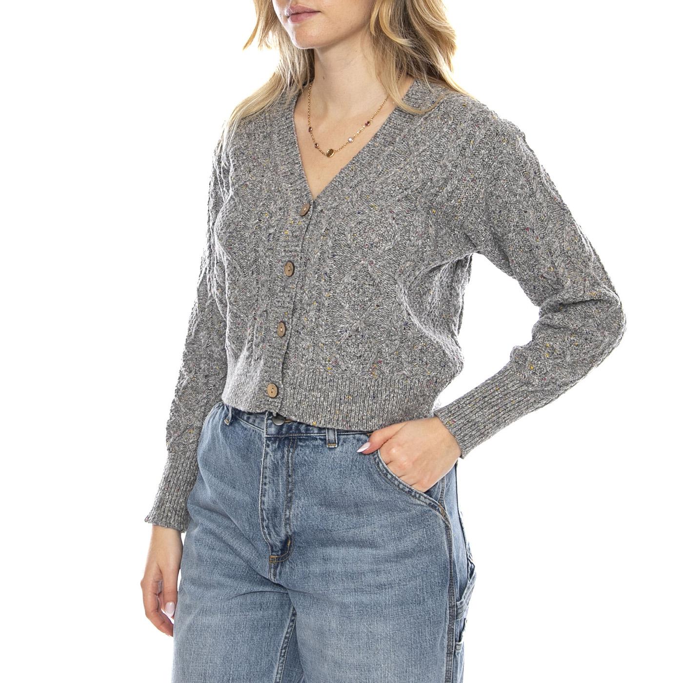 MD M Knitted Cardigans 142 Medium - Cardigan Donna Grigio Donna MD'M