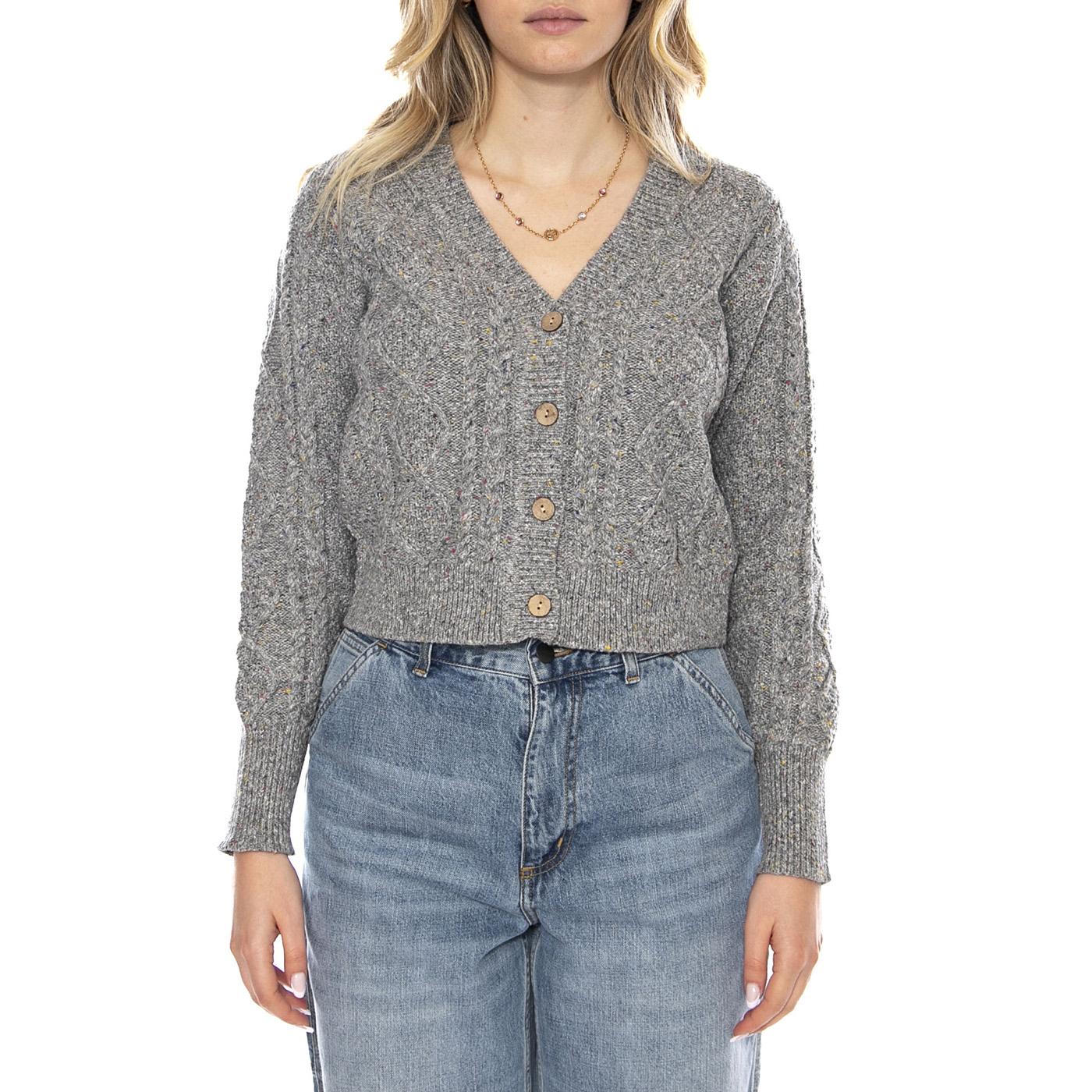 MD M Knitted Cardigans 142 Medium - Cardigan Donna Grigio Donna MD'M - Image 2