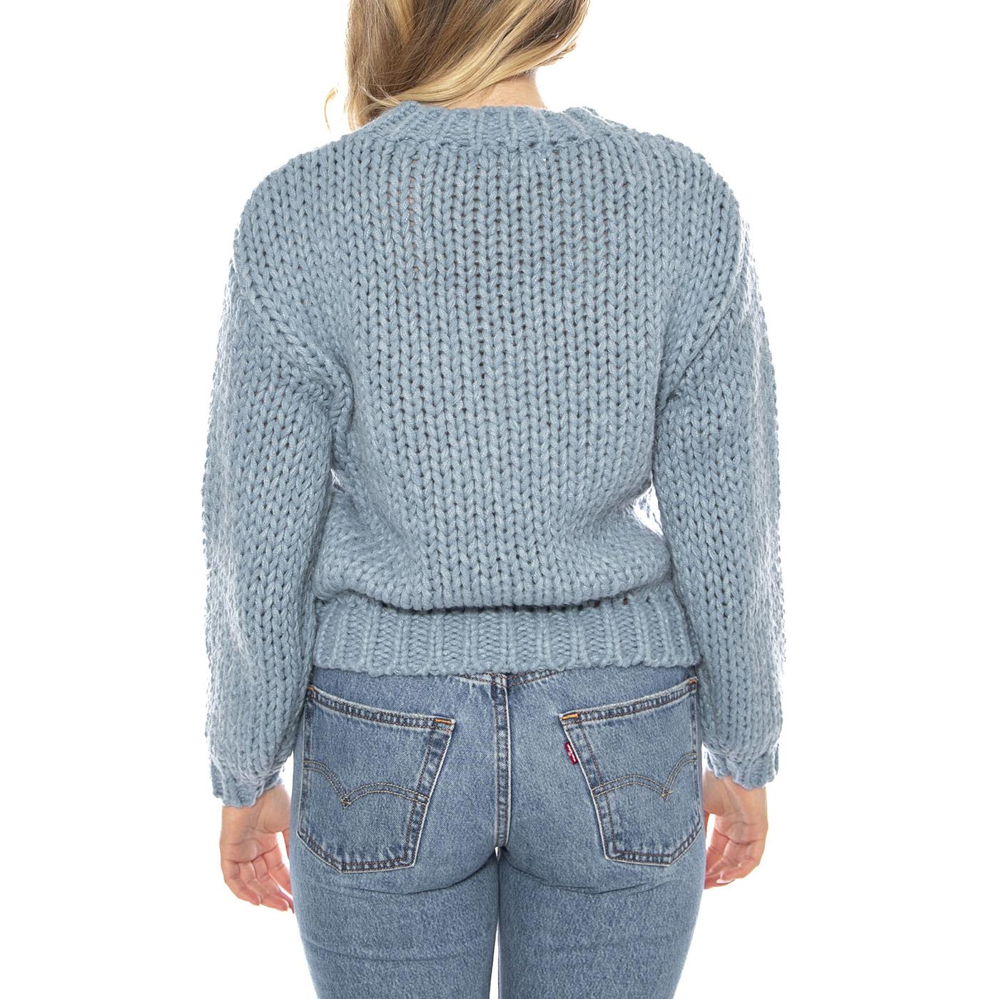 Sweaters 133 Retro Blue - Maglione Donna Blu Donna MD'M - Image 3