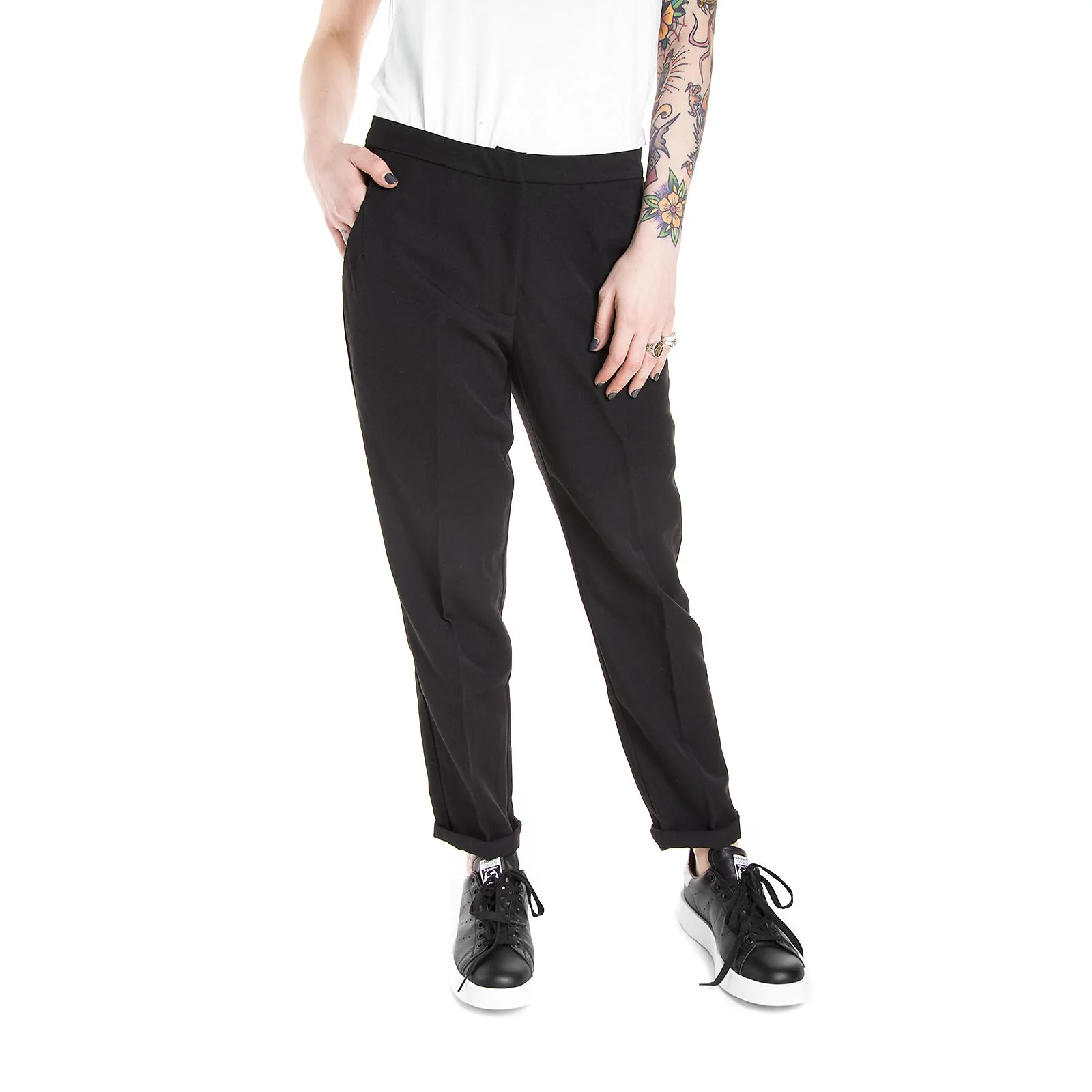 Wm Halle Pants - Black - Pantaloni Chino Donna Neri Donna MINIMUM