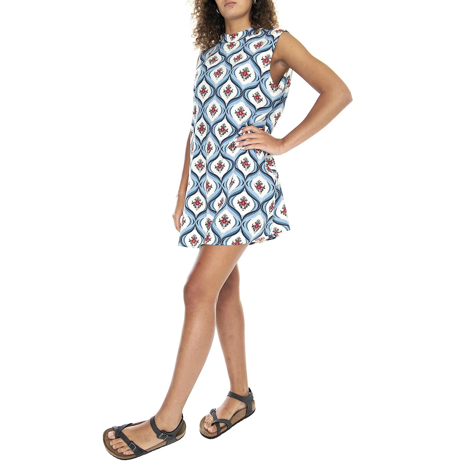 Buddy Retro Dress - Multicoloured Tile - Abito Donna Multicolore  Donna MOTEL ROCKS