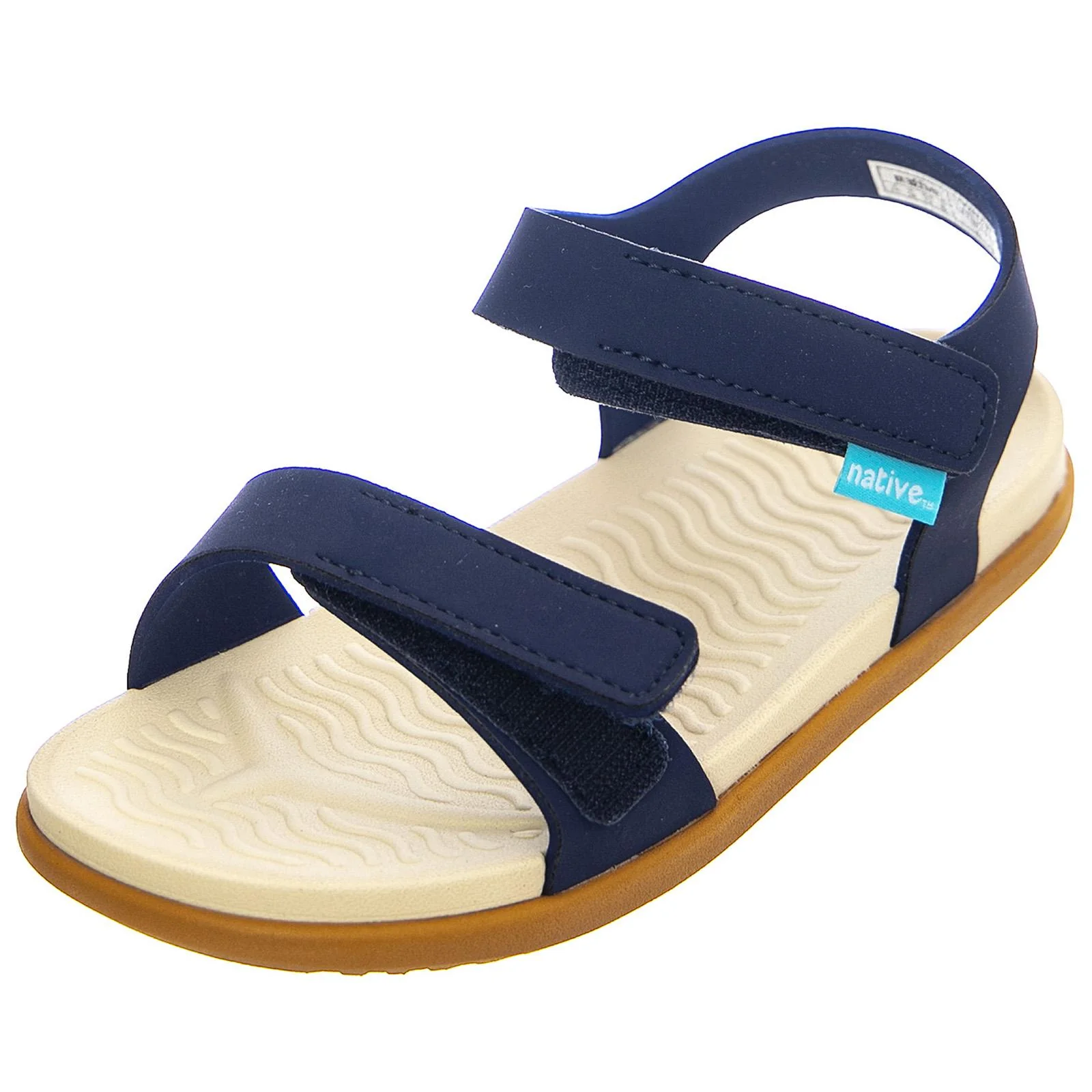 Junior Charlie Sandals - Regatta Blue / Bright White / Brown - Sandali Bambino Multicolore Bambino NATIVE
