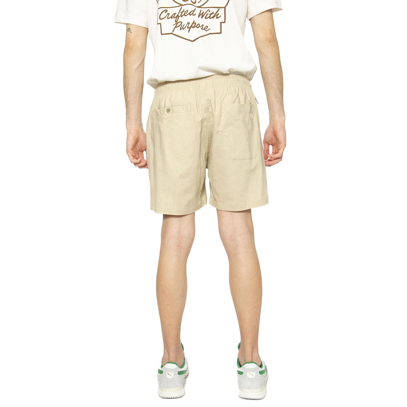Beige Linen Shorts - Bermuda Uomo Beige  Uomo OAS - Image 3