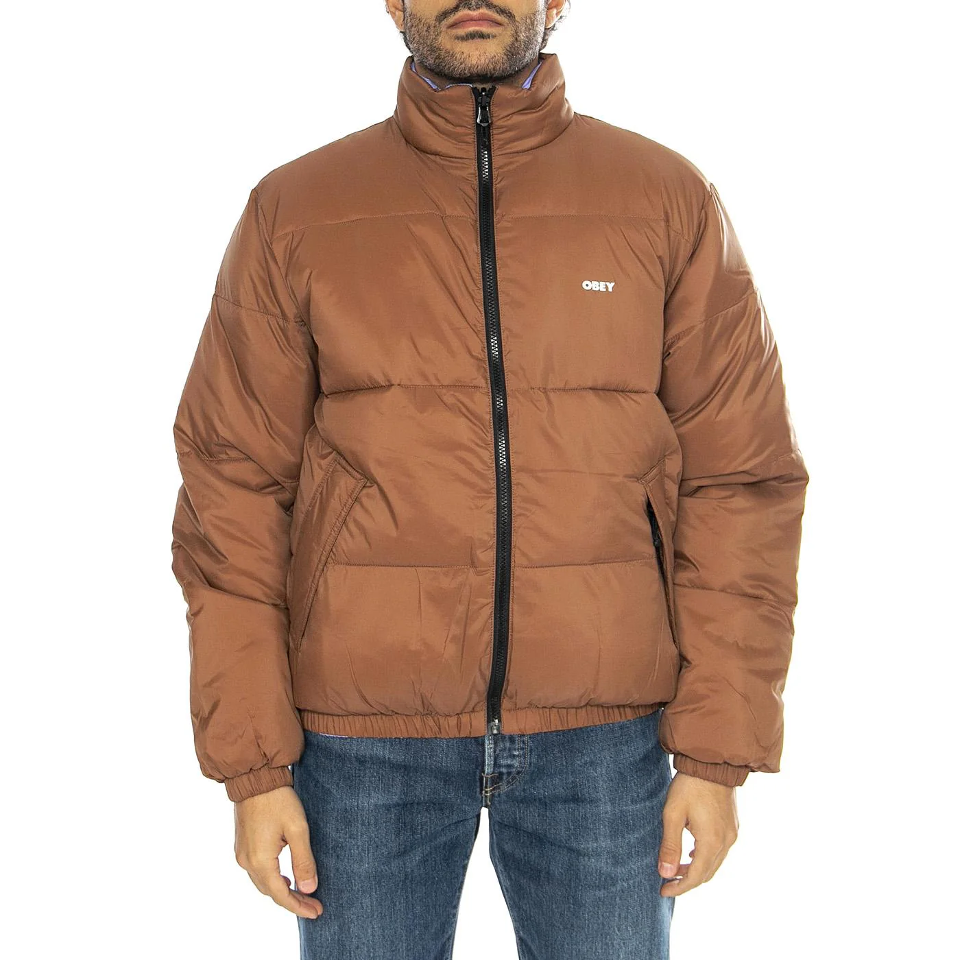 Benny Puffer Jacket Burl Wood Multi - Giacca Reversibile Uomo Multicolore Uomo OBEY - Image 2