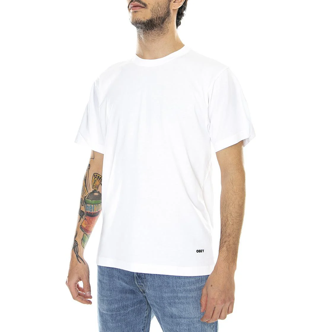 Standard Organic - Maglietta Girocollo Uomo Bianca Uomo OBEY