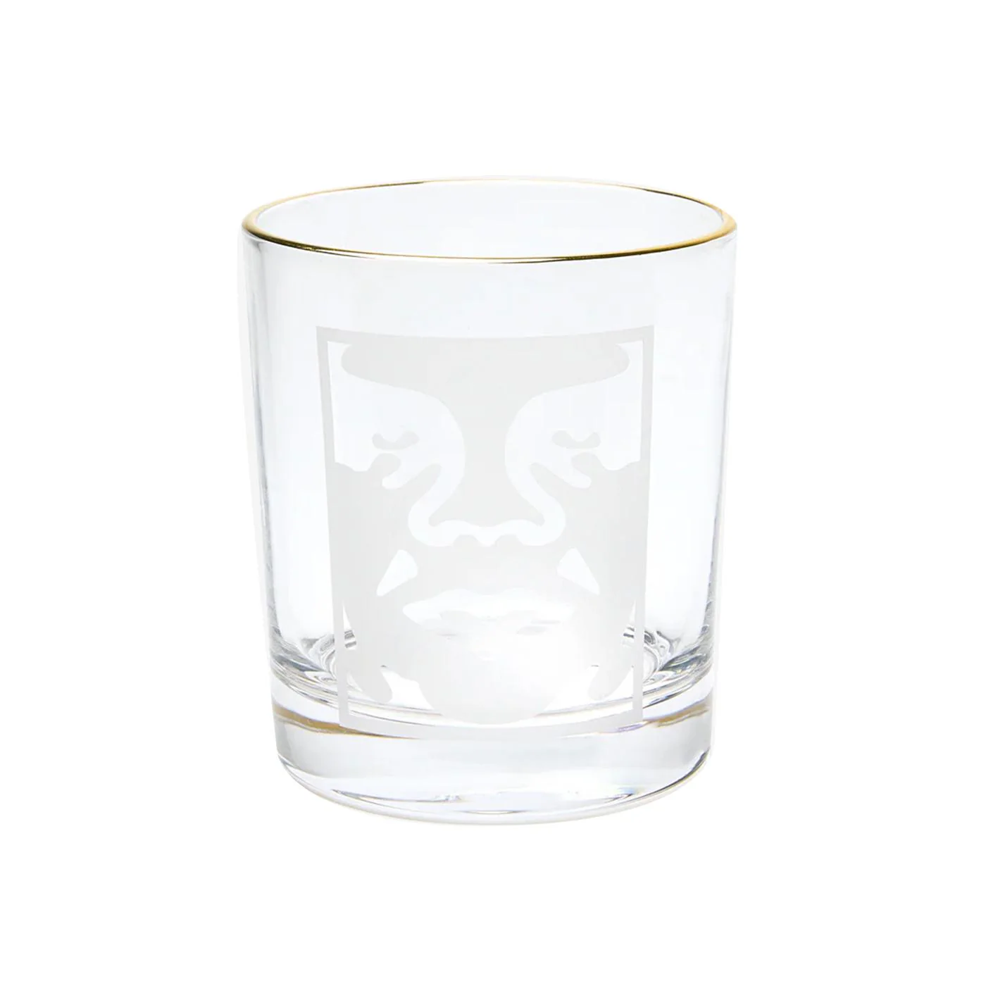 Bold Logo Drinking Glass Clear OBEY Logo - Bicchiere in Vetro con Logo OBEY ACCESSORI OBEY