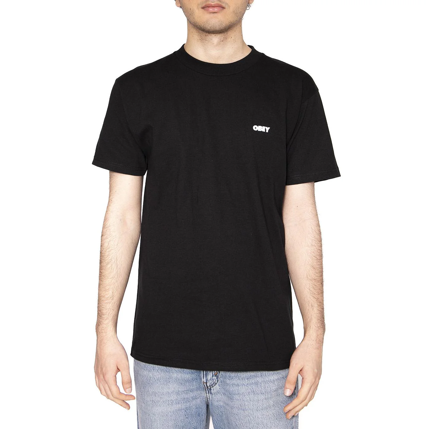 Bold Obey 2 Tee - Maglietta Girocollo Uomo Nera  Uomo OBEY - Image 2