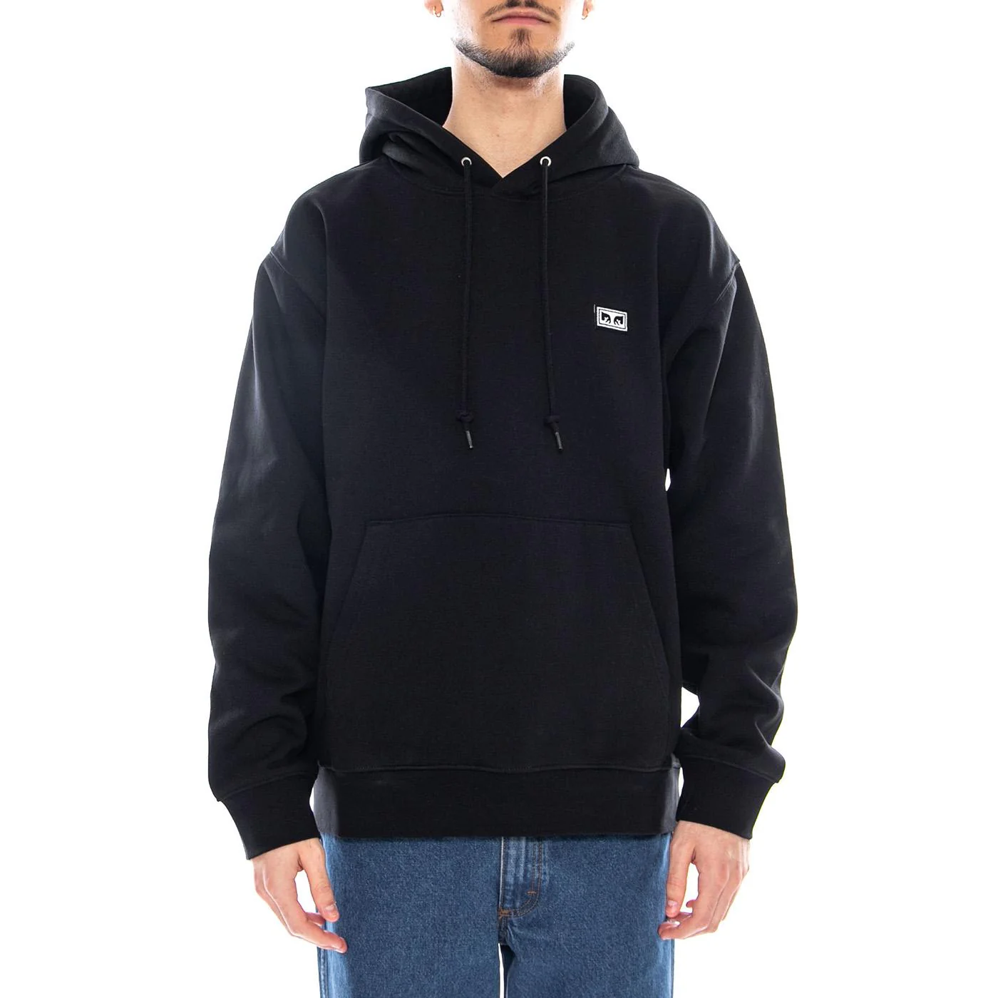ESTABLISHED WORKS EYES HOOD - Felpa con Cappuccio Uomo Nera Uomo OBEY - Image 2