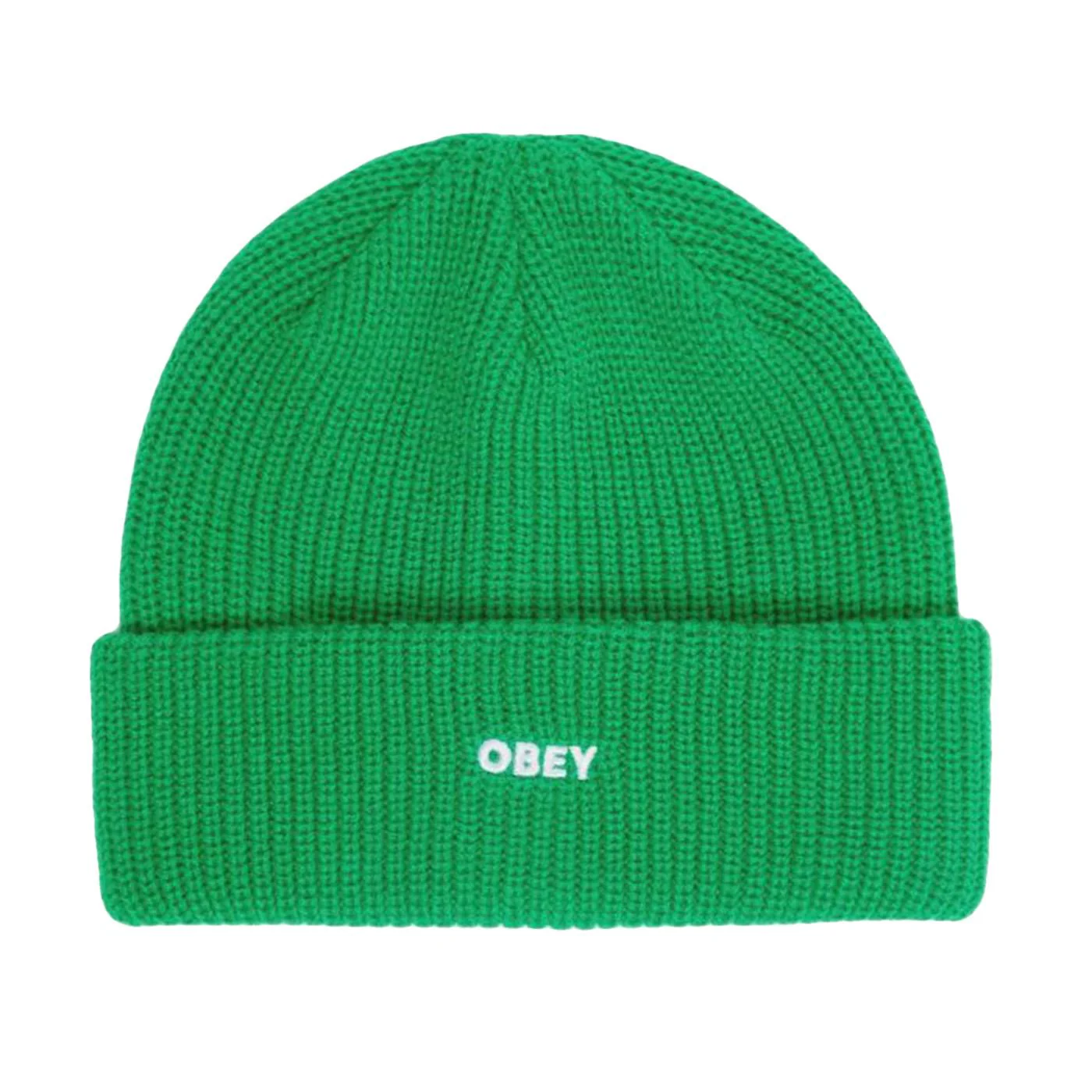 Future Beanie Fern Green - Cappellino in Maglia a Coste Verde Uomo OBEY