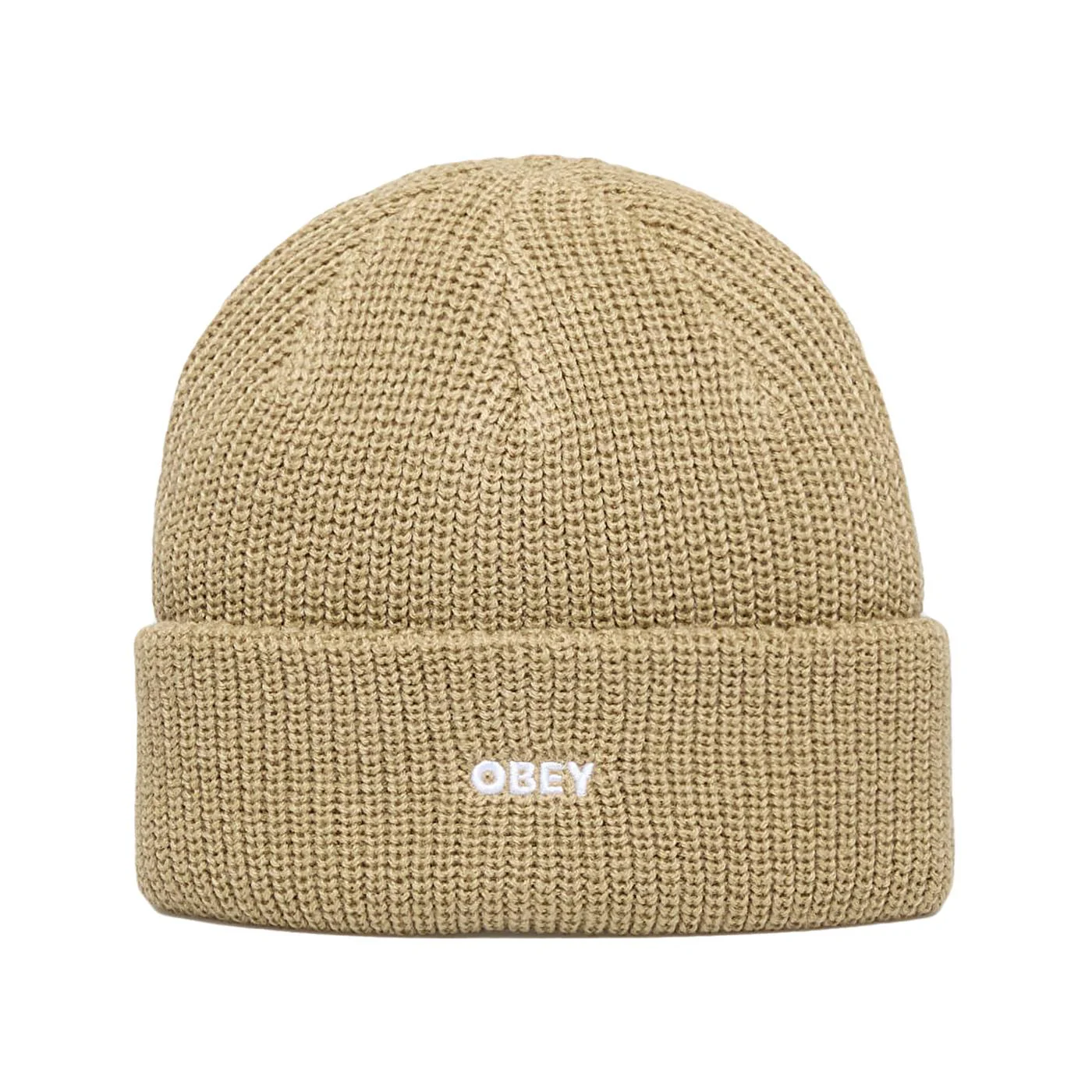 Future Beanie Khaki - Cappellino in Maglia a Coste Beige Uomo OBEY