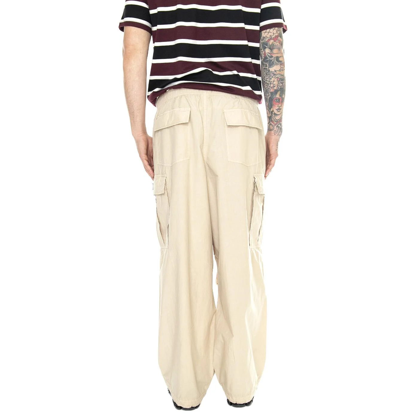 Giant Parachite Cargo Pant Silver Grey - Pantaloni Cargo Uomo Beige Uomo OBEY - Image 3