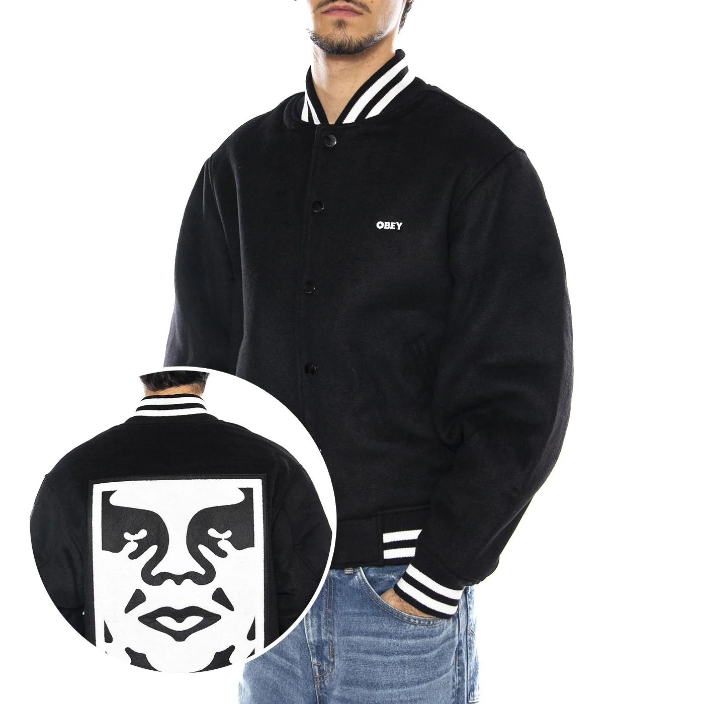 League Icon Jacket - Giacca Uomo Nera  Uomo OBEY