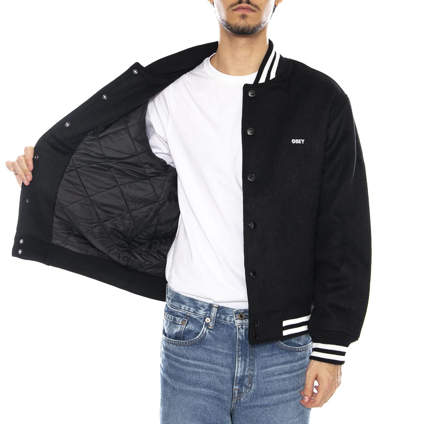 League Icon Jacket - Giacca Uomo Nera  Uomo OBEY - Image 4