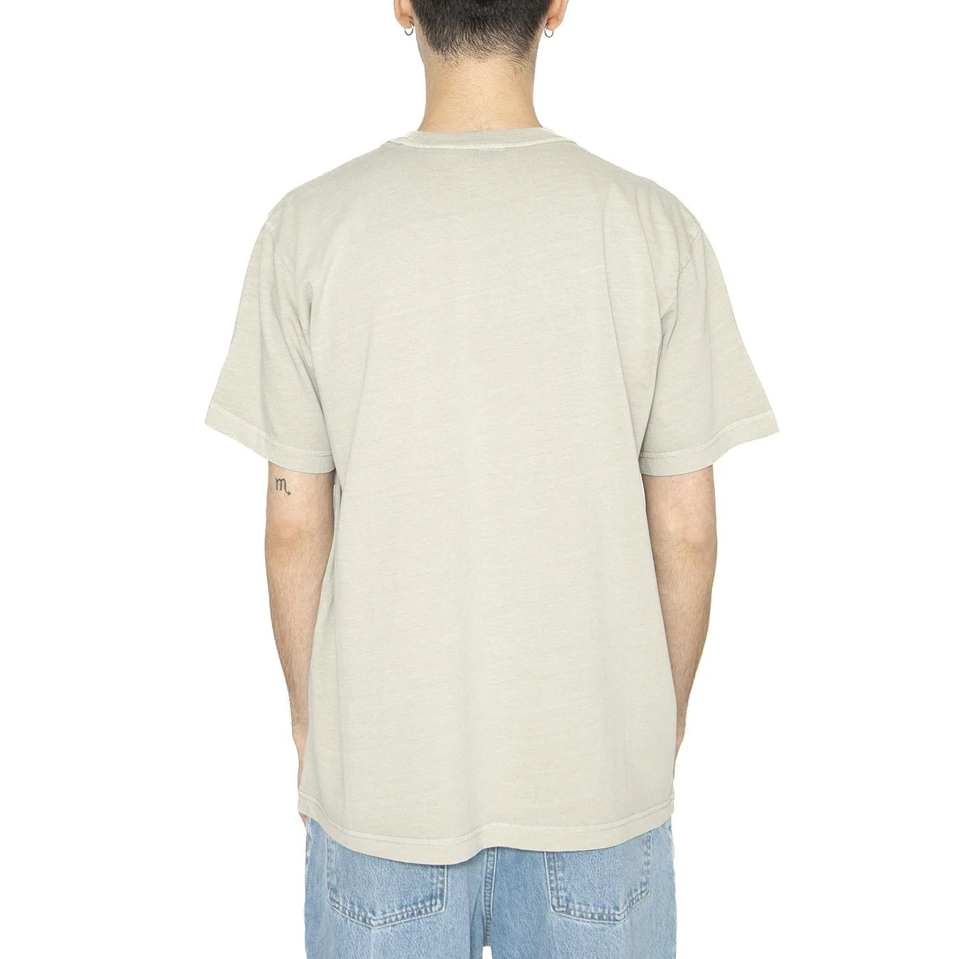 Lowercase Pigment Tee SS Green - Maglietta Girocollo Uomo Verde Uomo OBEY - Image 3