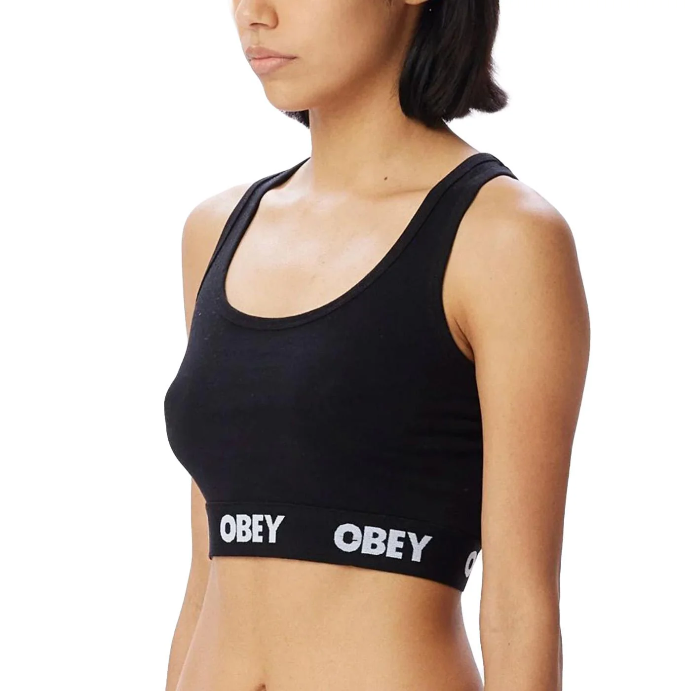 Obey Bralette Black - Canotta Cropped Donna Nera Donna OBEY