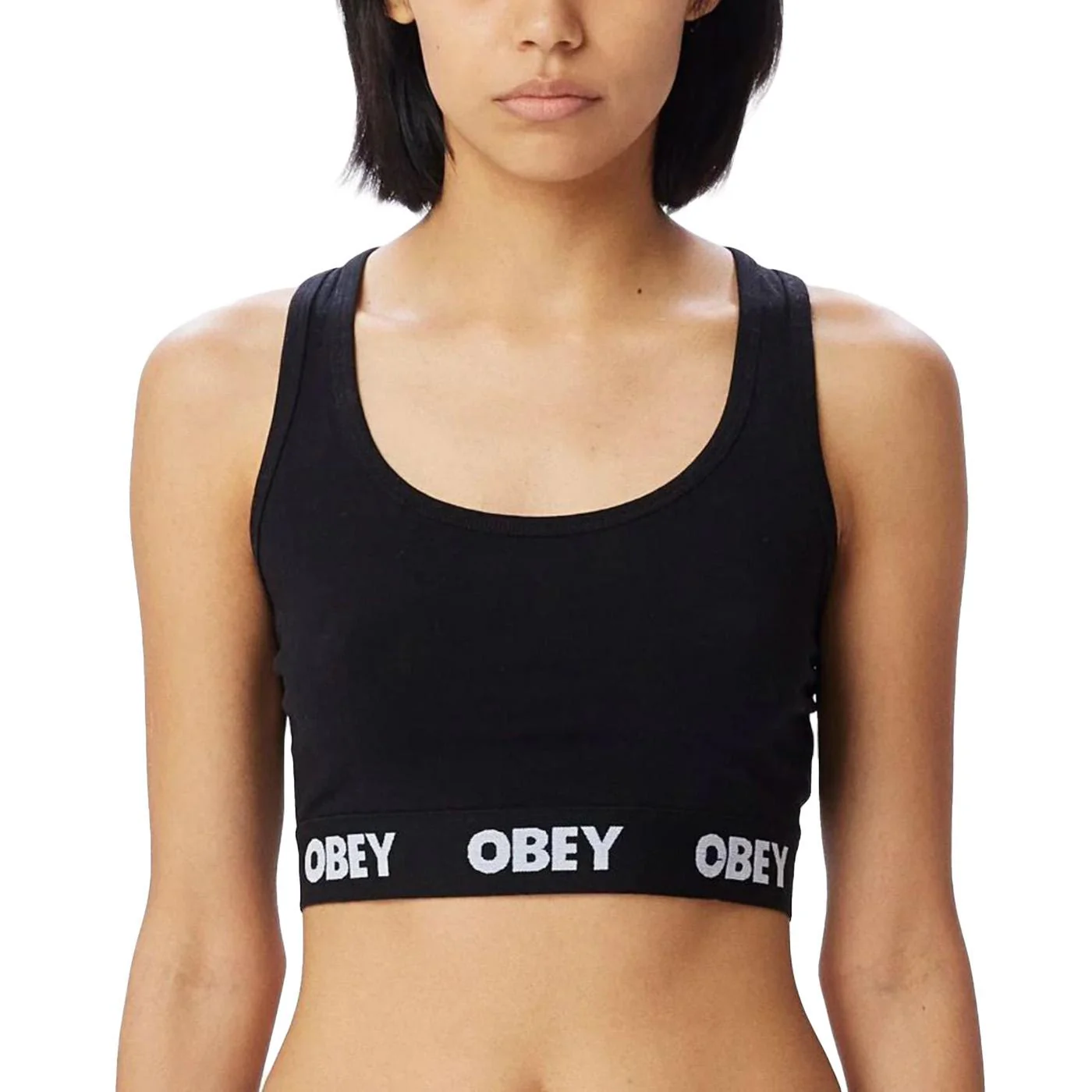Obey Bralette Black - Canotta Cropped Donna Nera Donna OBEY - Image 2