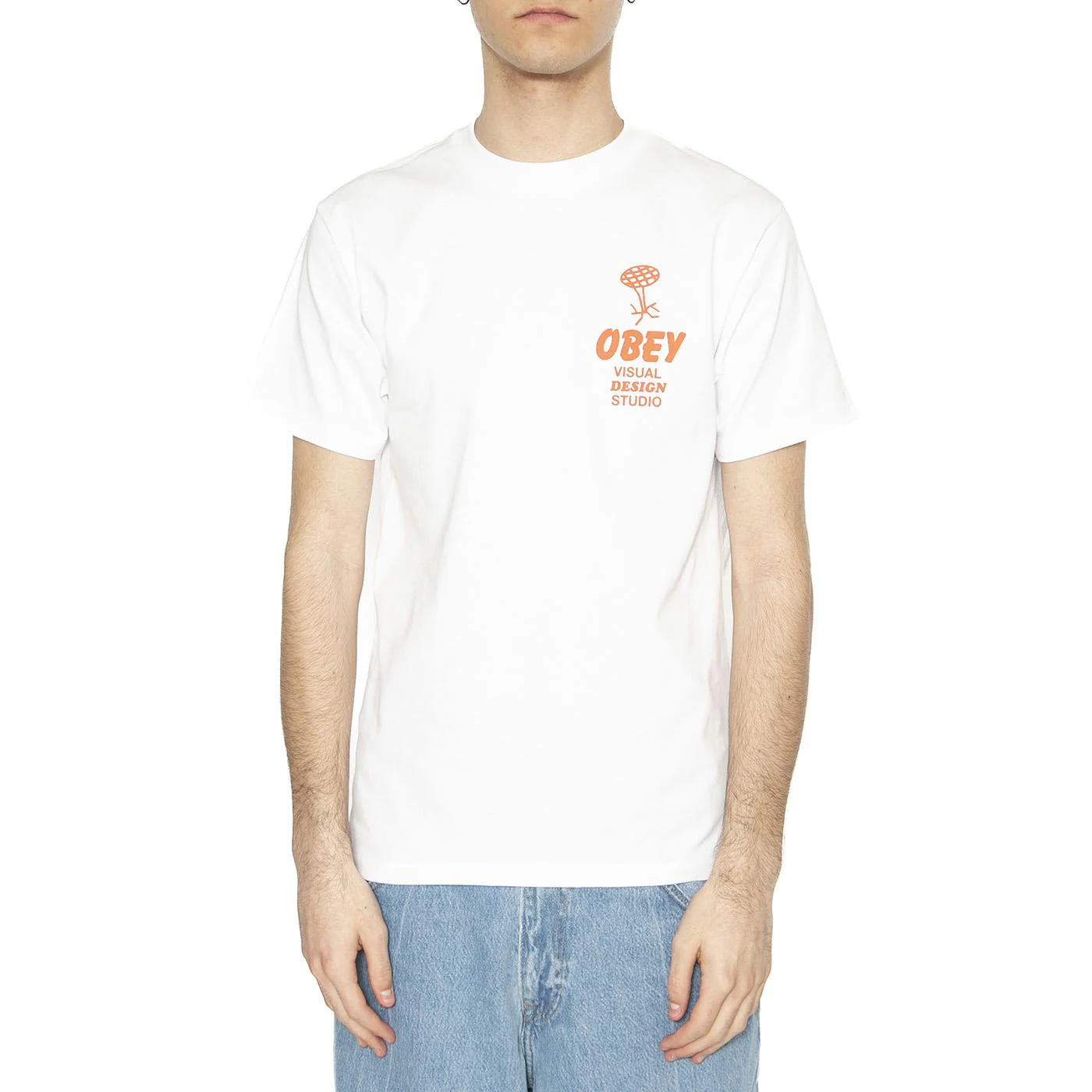 Obey Building Strong Minds Tee White - Maglietta Girocollo Uomo Bianca  Uomo OBEY - Image 2