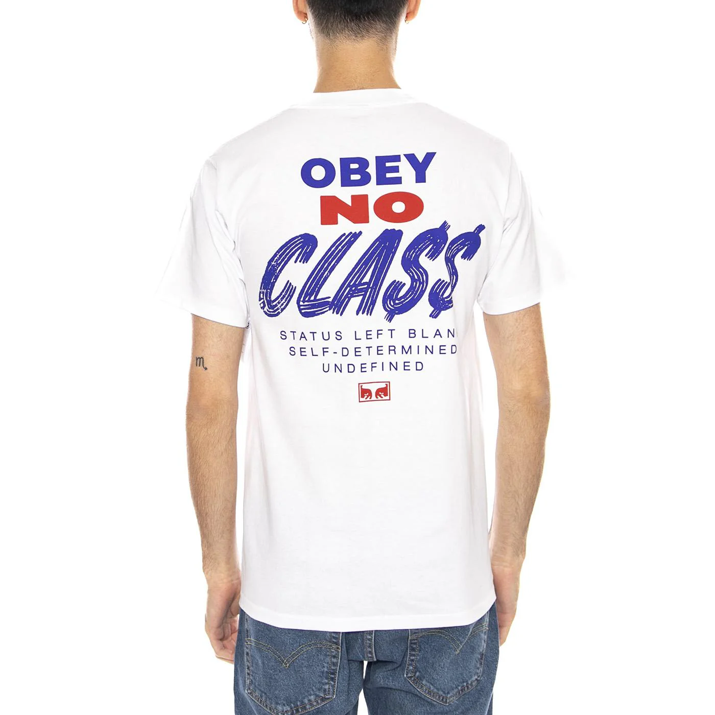 Obey Class Dropout Tee -- Maglietta Girocollo Uomo Bianca  Uomo OBEY - Image 3