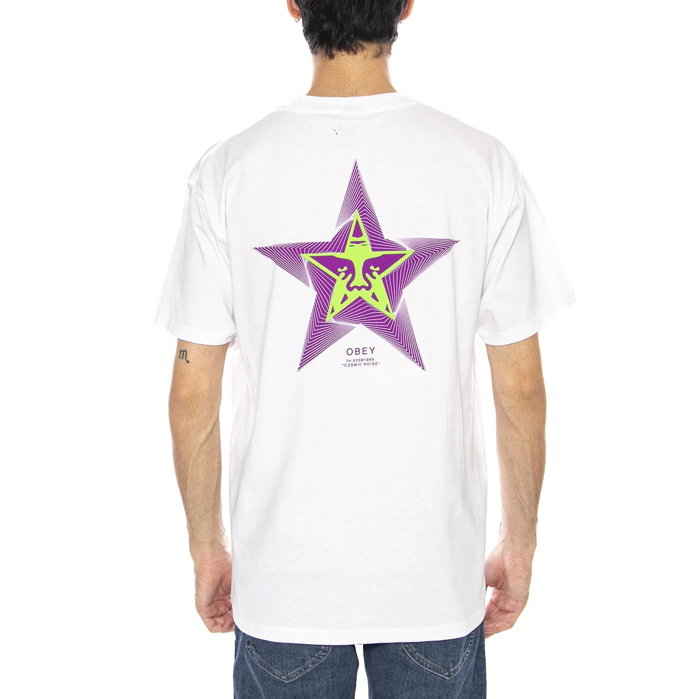 Obey Cosmic Noise Tee White - Maglietta Girocollo Uomo Bianca Uomo OBEY - Image 3