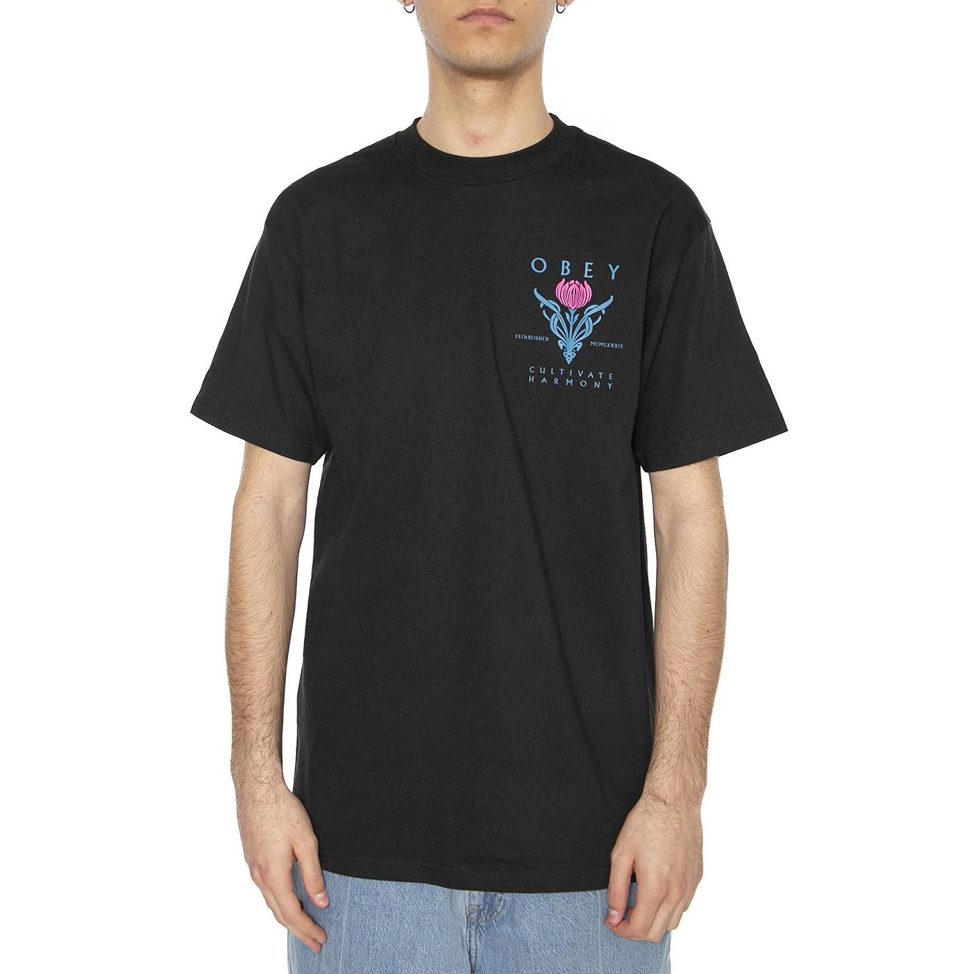 Obey Cultivate Harmony Classic Tee Black - Maglietta Girocollo Uomo Nera Uomo OBEY - Image 2
