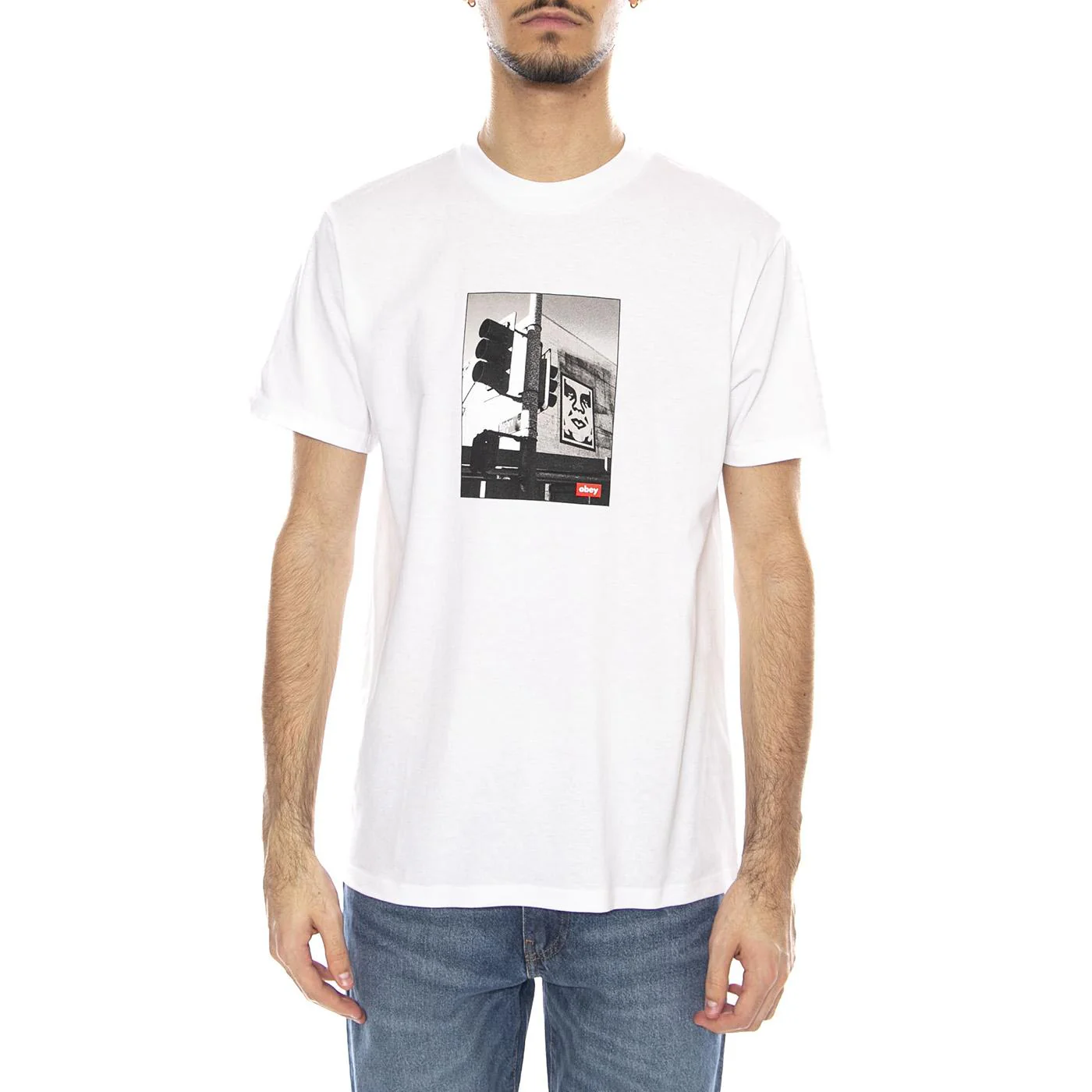 OBEY Los Angeles Photo Tee -- Maglietta Girocollo Uomo Bianca  Uomo OBEY - Image 2