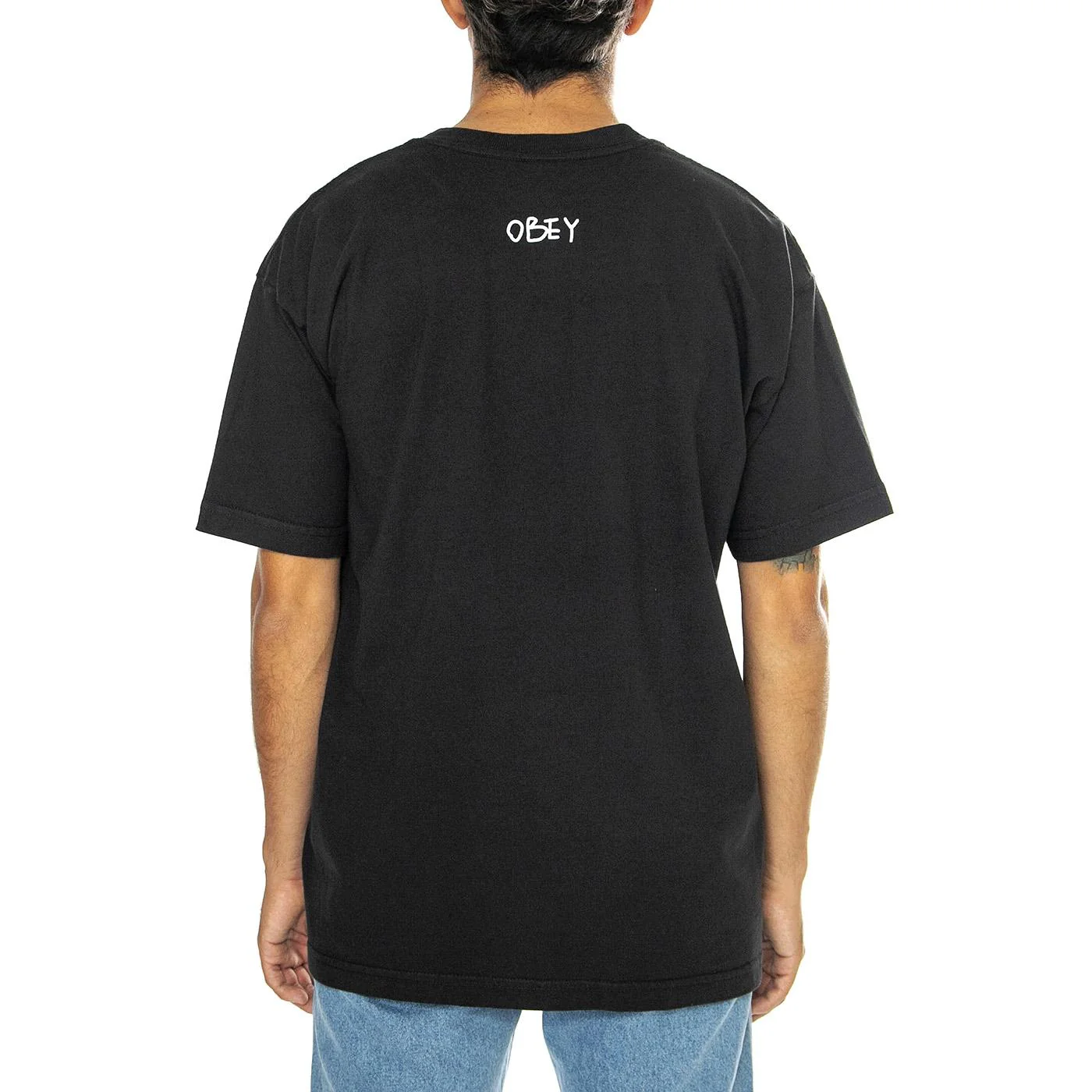 Obey Mental Hygiene Heavy Wight Tee Vintage Black - Maglietta Girocollo Uomo Nera Uomo OBEY - Image 3