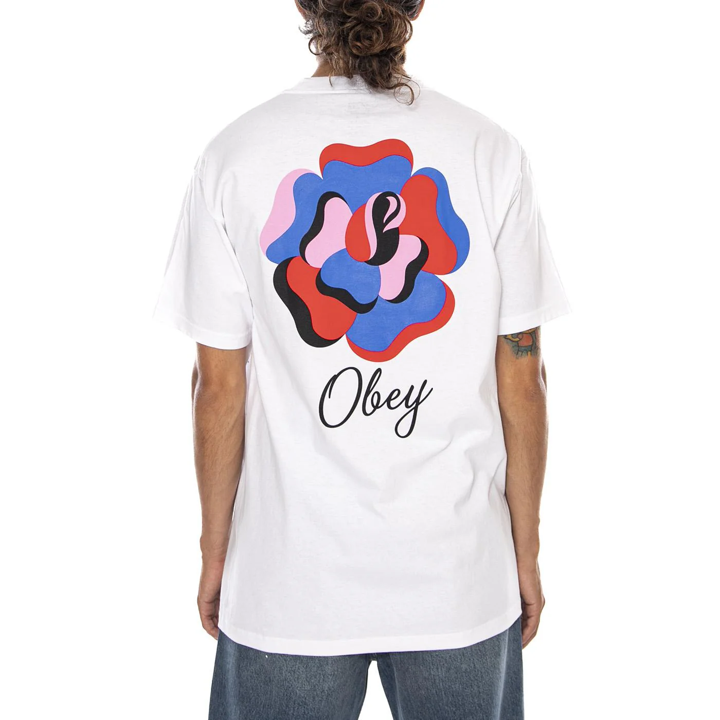 OBEY PAPER ROSE TEE WHITE - Maglietta Girocollo Uomo Bianca Uomo OBEY - Image 3
