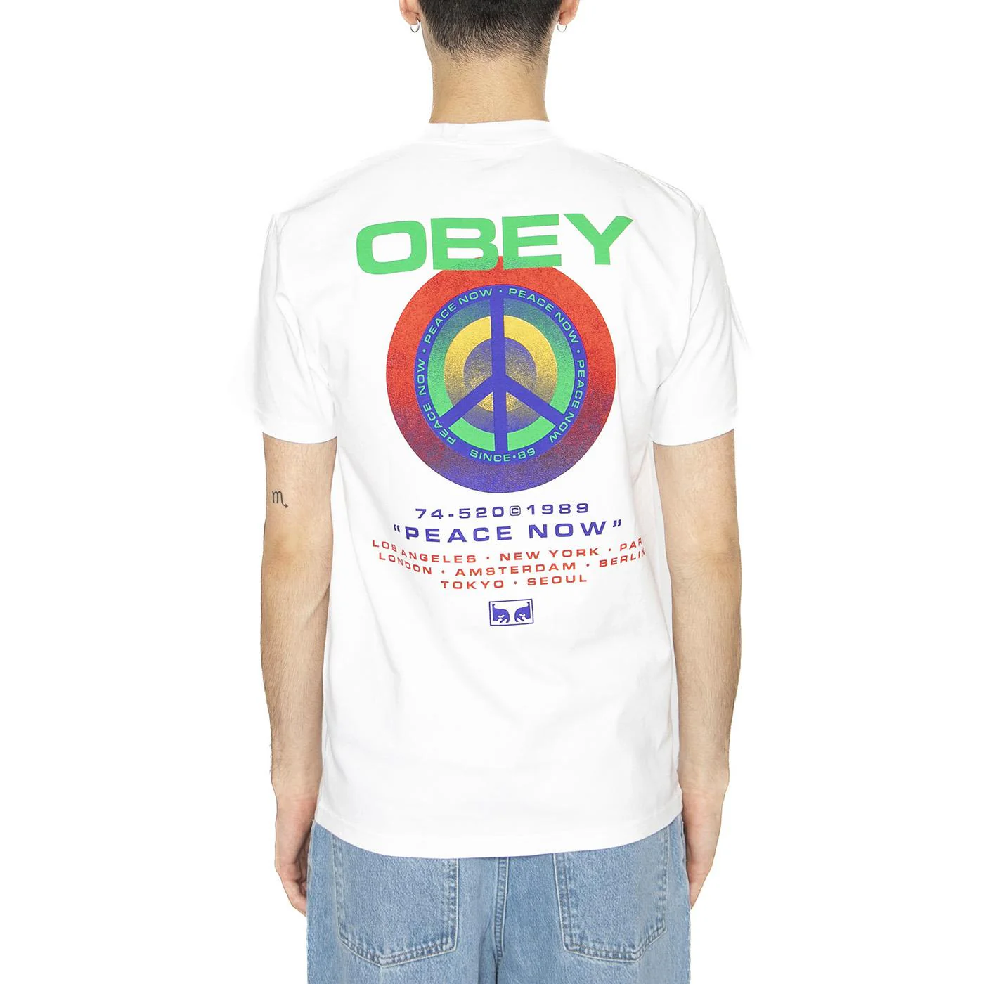 Obey Peace Targer Tee White - Maglietta Girocollo Uomo Bianca Uomo OBEY - Image 3