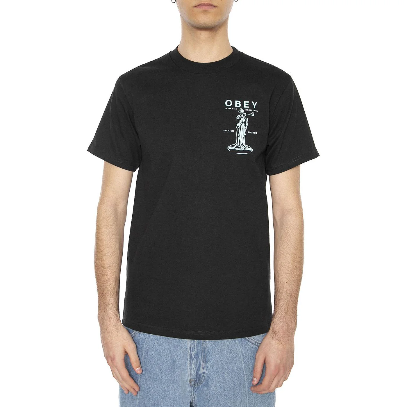 Obey Premium Sound Tee Black - Maglietta Girocollo Uomo Nera Uomo OBEY - Image 2