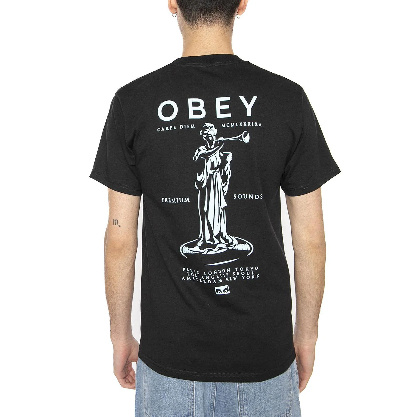 Obey Premium Sound Tee Black - Maglietta Girocollo Uomo Nera Uomo OBEY - Image 3
