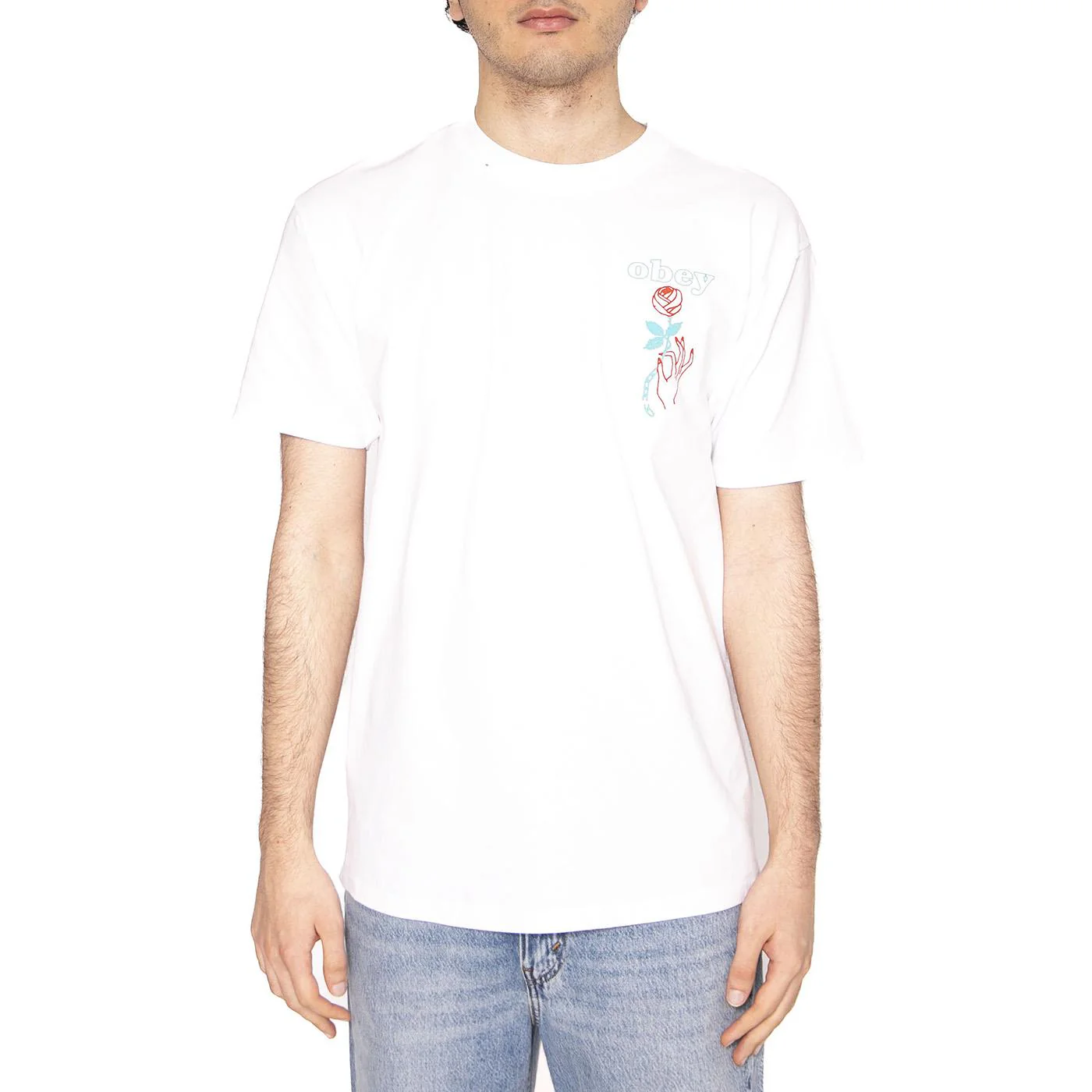 Obey Spring Forth Tee White - Maglietta Girocollo Uomo Bianca Uomo OBEY - Image 2