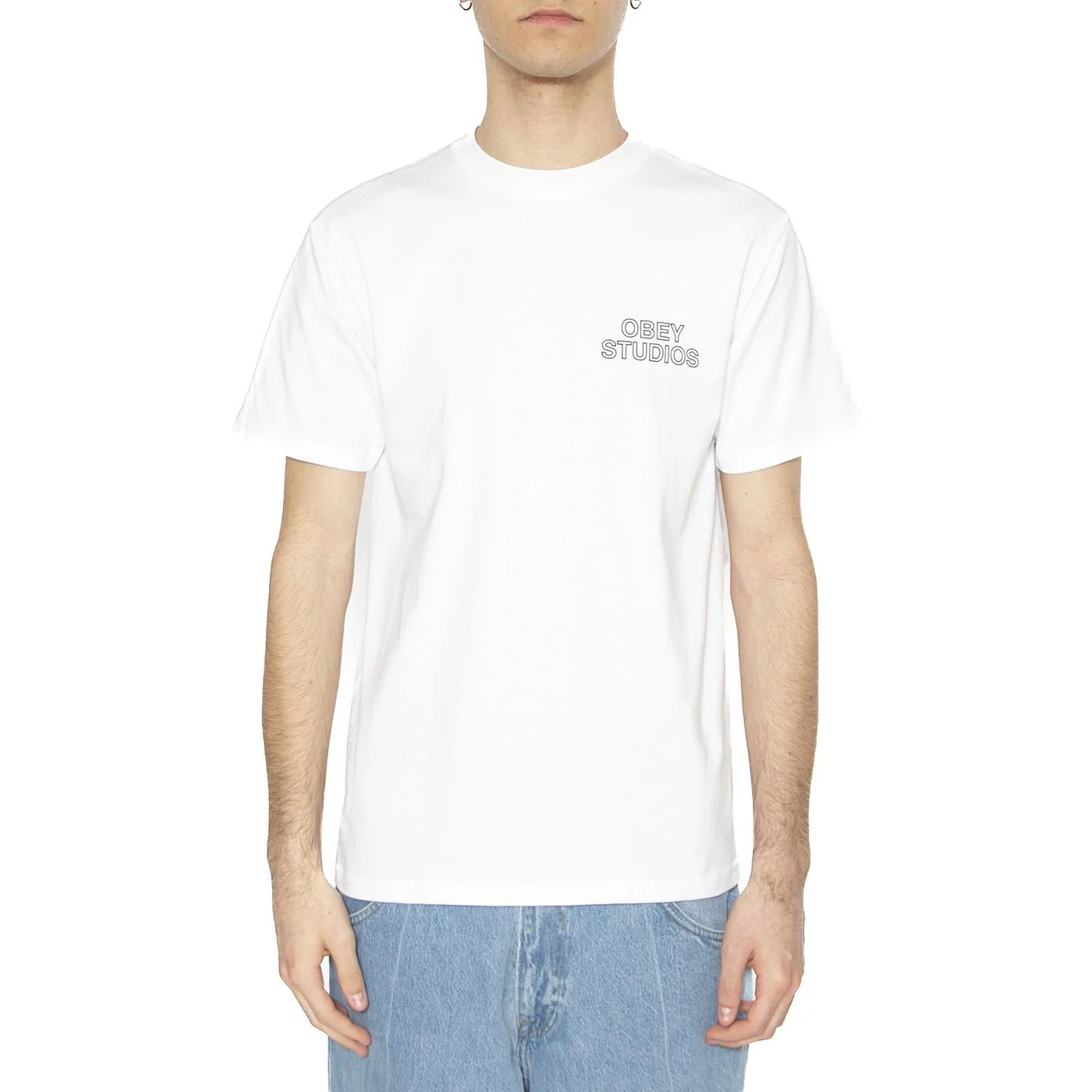Obey Studios Palette Tee White - Maglietta Girocollo Uomo Bianca  Uomo OBEY - Image 2