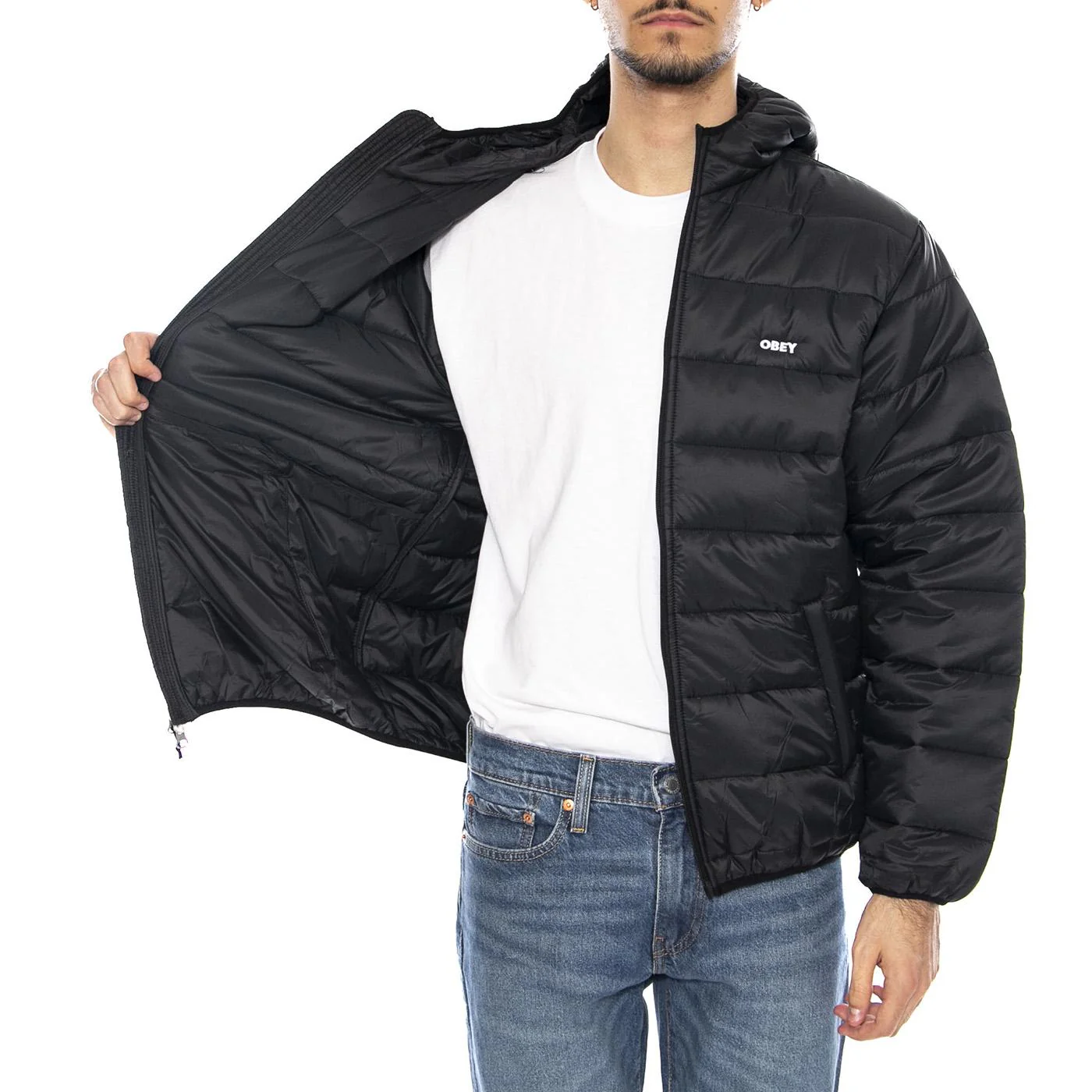 Obey Terra Jacket Black -- Giacca Uomo Nera  Uomo OBEY - Image 4