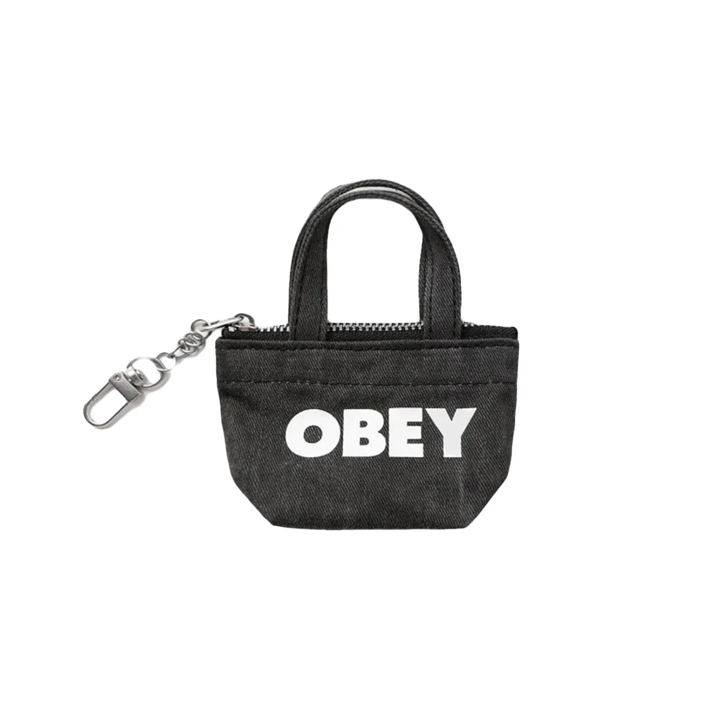 Pigment Totebag Keychain - Portachiavi Totebag Nero Uomo OBEY