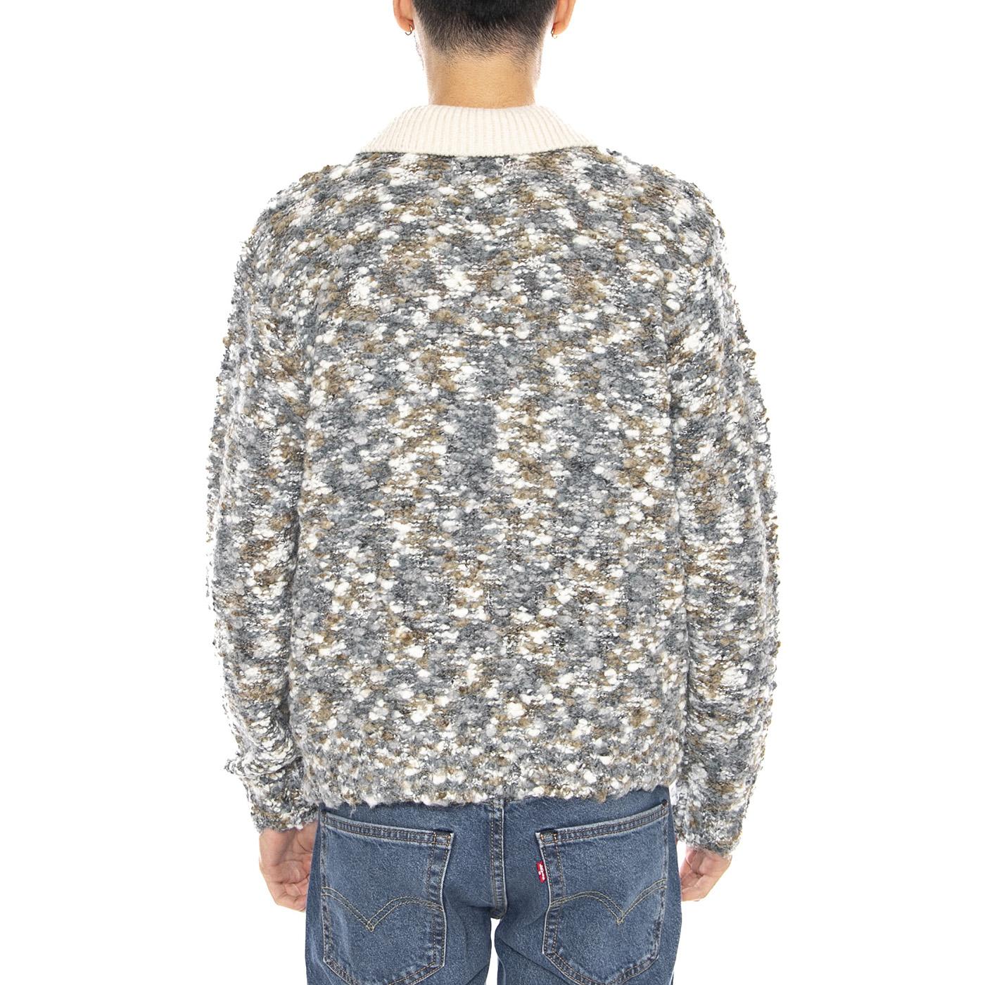 Reuben Sweater Polo Grey / Multi -- Polo a Maniche Lunghe Uomo Grigio / Multicolore Uomo OBEY - Image 3