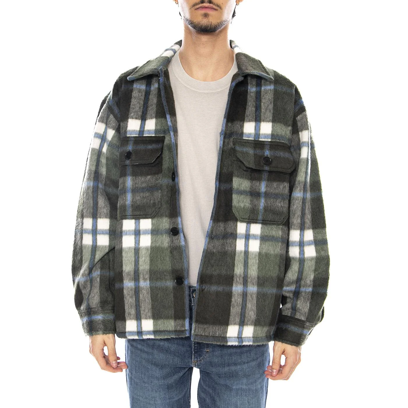 Stanton Shirt Jacket Checks Multicolor - Giacca Uomo Multicolore Uomo OBEY - Image 2