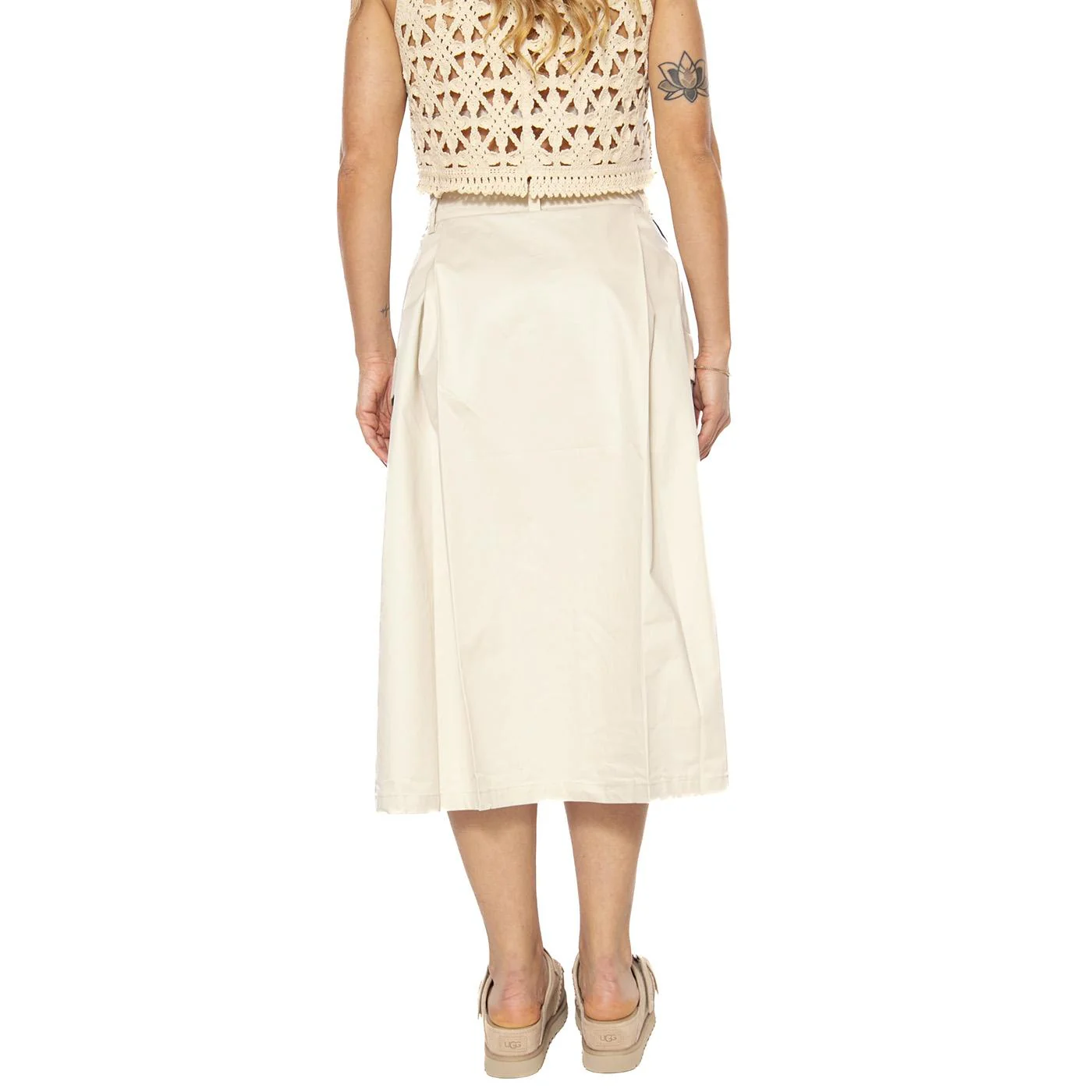Surface Cargo Skirt Silver Birch - Gonna Beige Donna OBEY - Image 3