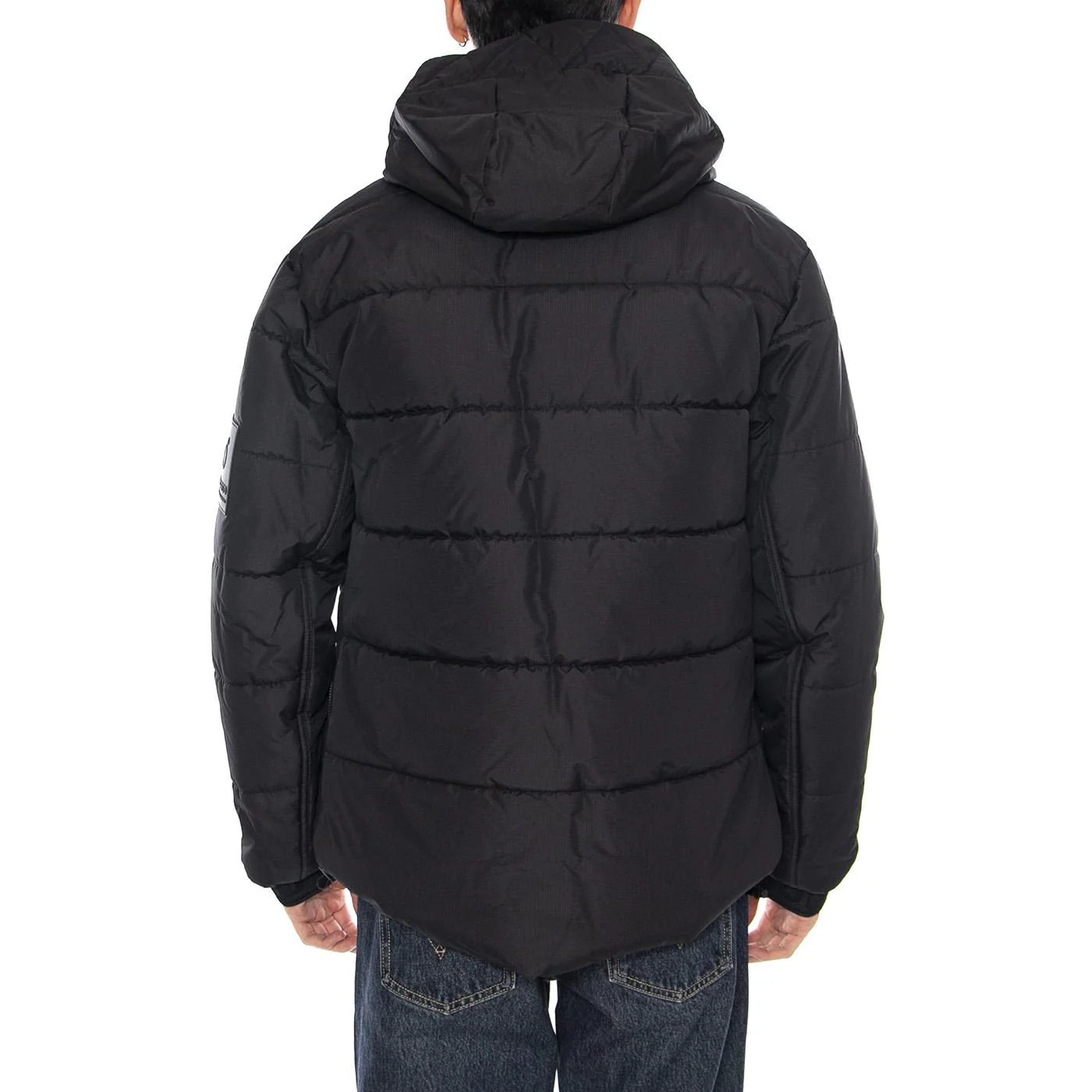 Muster Padding Jacket Black - Giacca con Cappuccio Uomo Nera Uomo OFF GRID - Image 3
