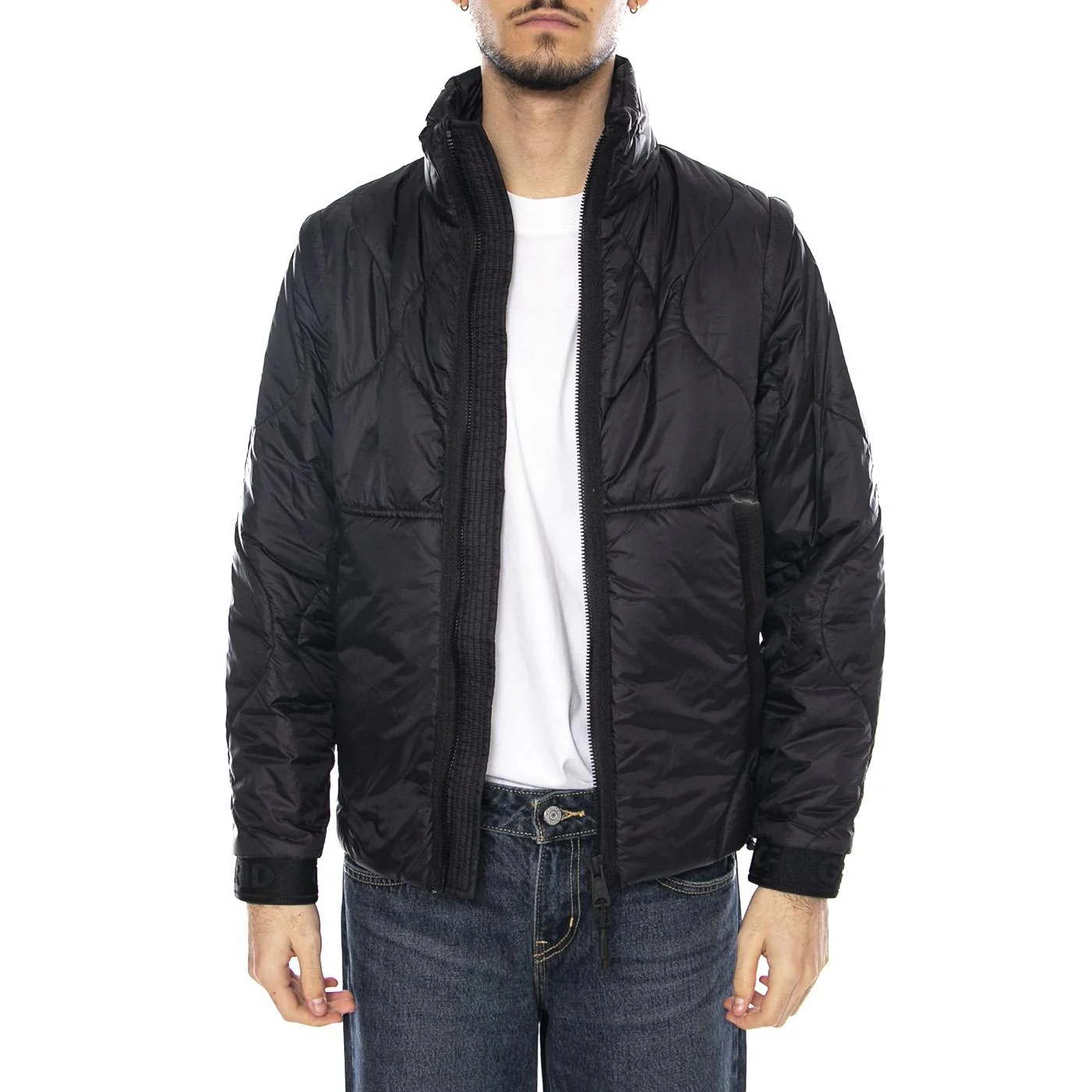 Two Padding Jacket Black - Giacca Piumino Uomo Nera Uomo OFF GRID - Image 2