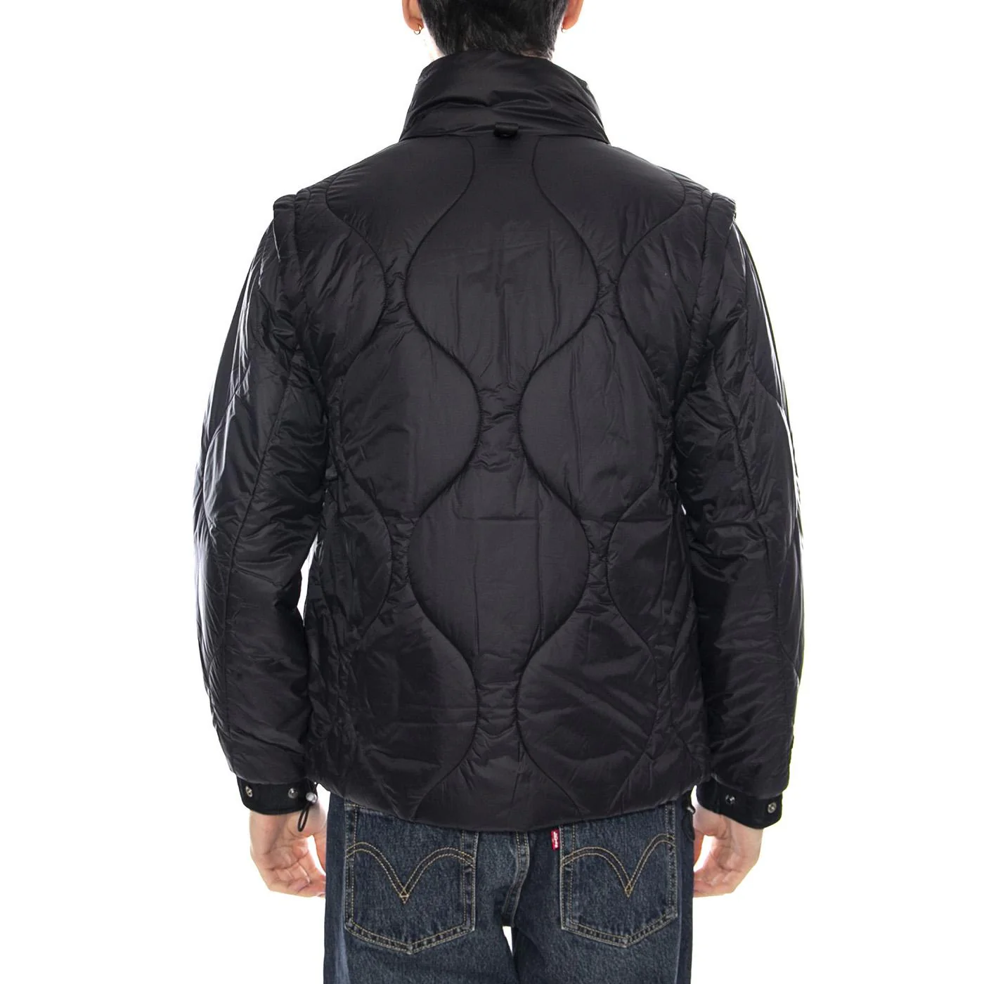 Two Padding Jacket Black - Giacca Piumino Uomo Nera Uomo OFF GRID - Image 3